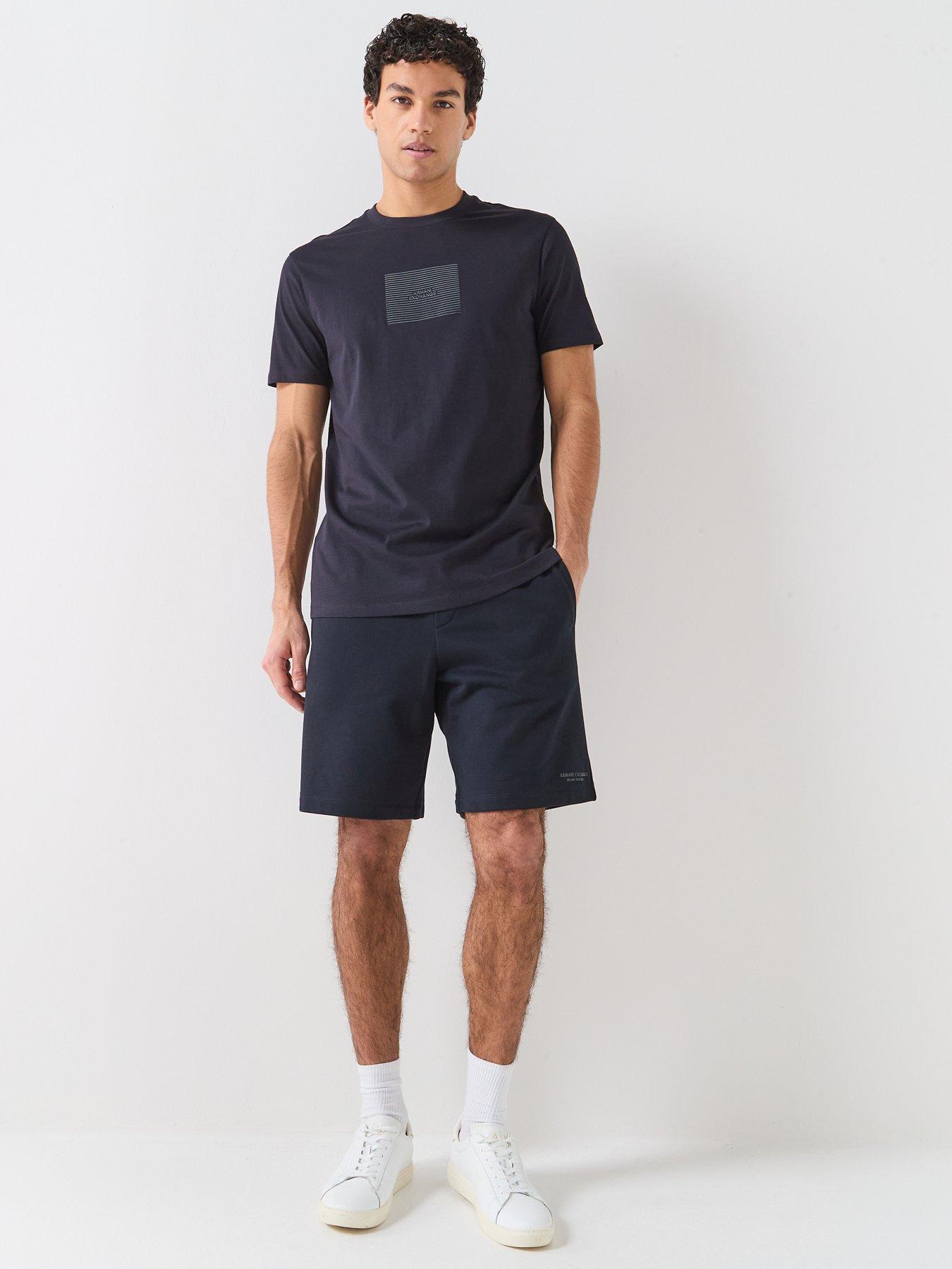  image of armani-exchange-box-logo-t-shirt-navy
