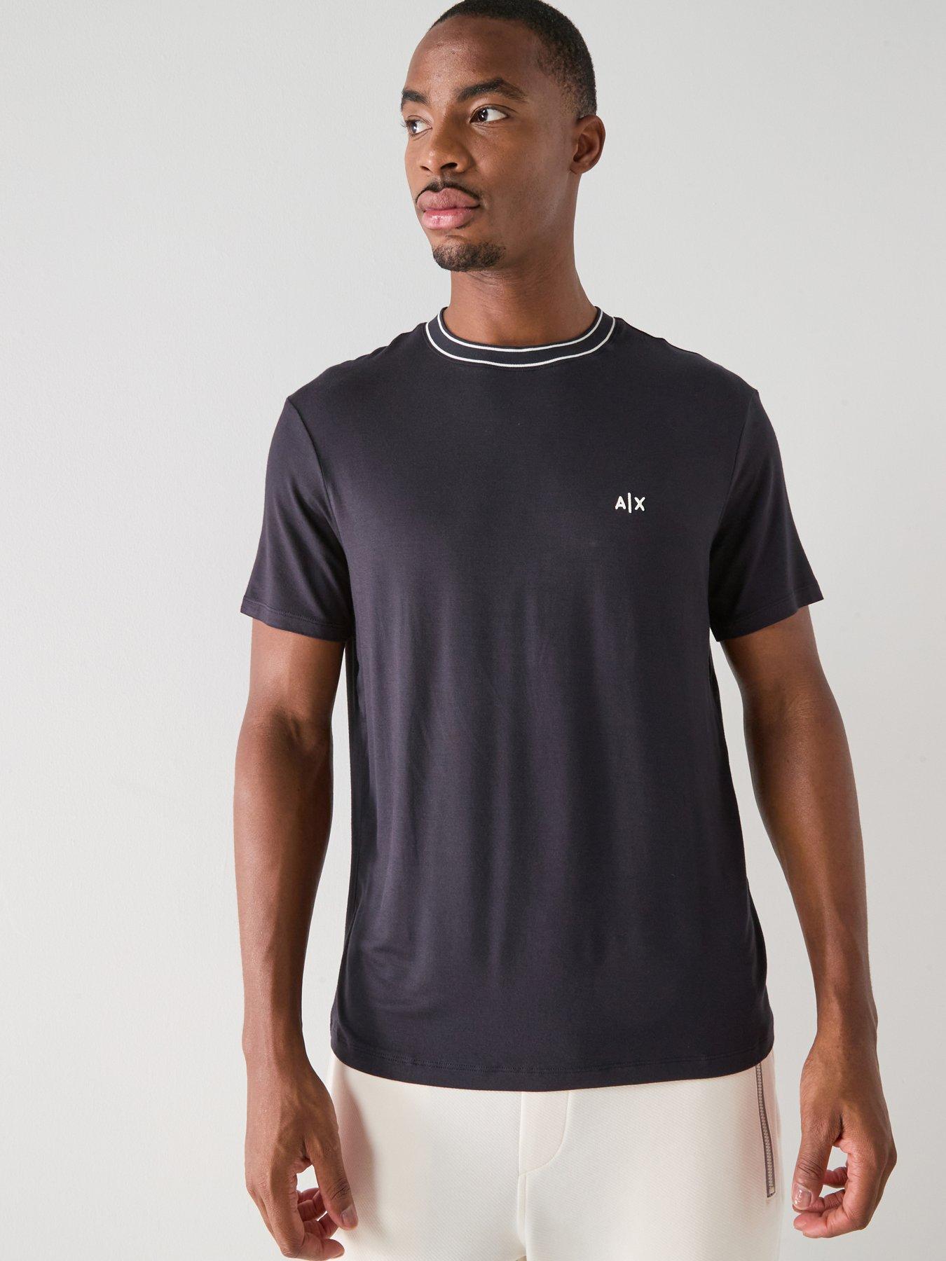 Armani Exchange Slim Fit Viscose T-Shirt - Navy