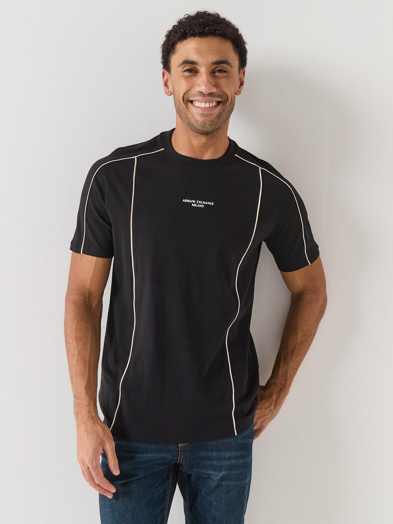 Armani Exchange Contrast Piping T-Shirt - Black