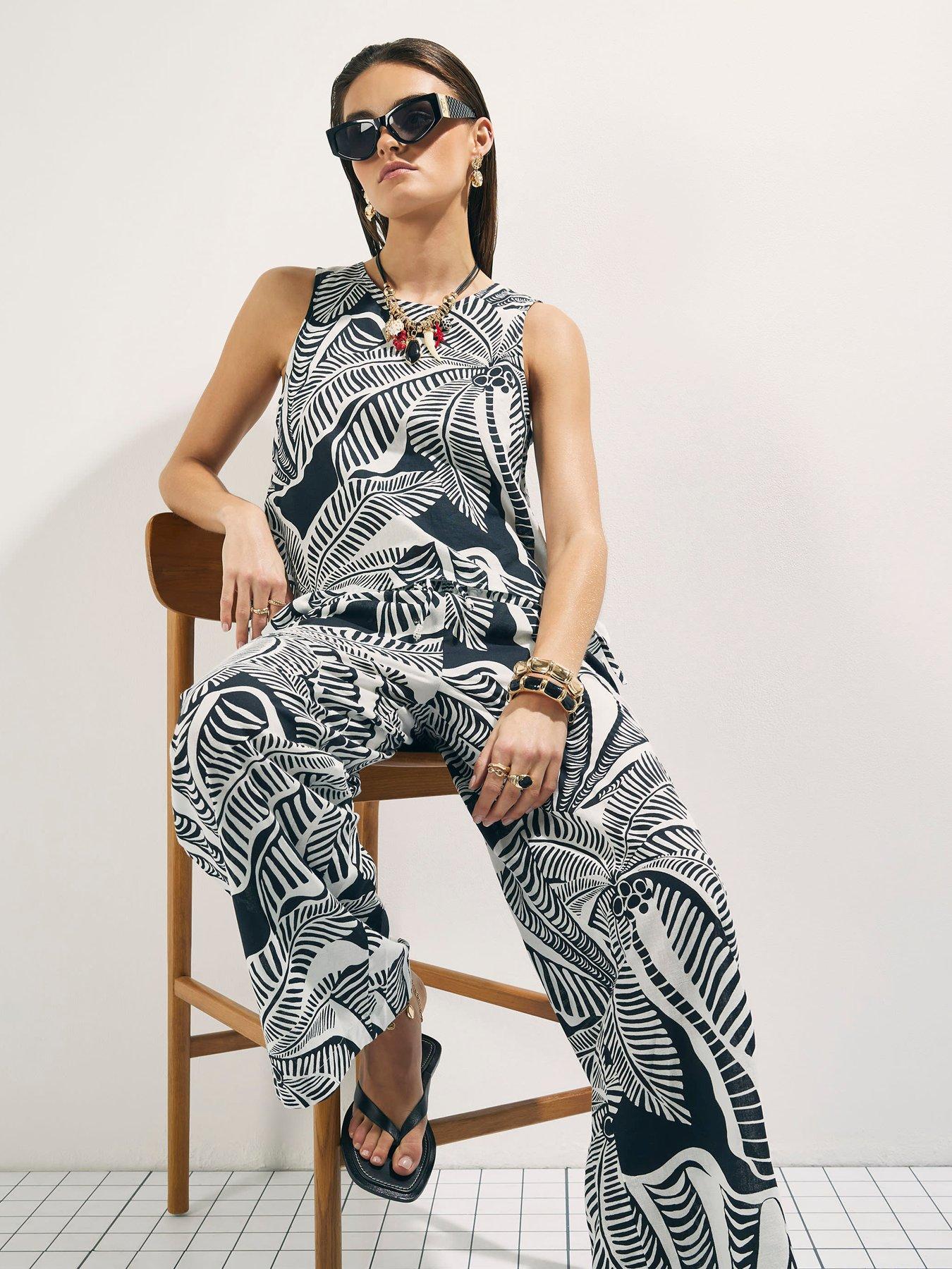 Image 3 of 4 of River Island Epp Linen Trouser - Black