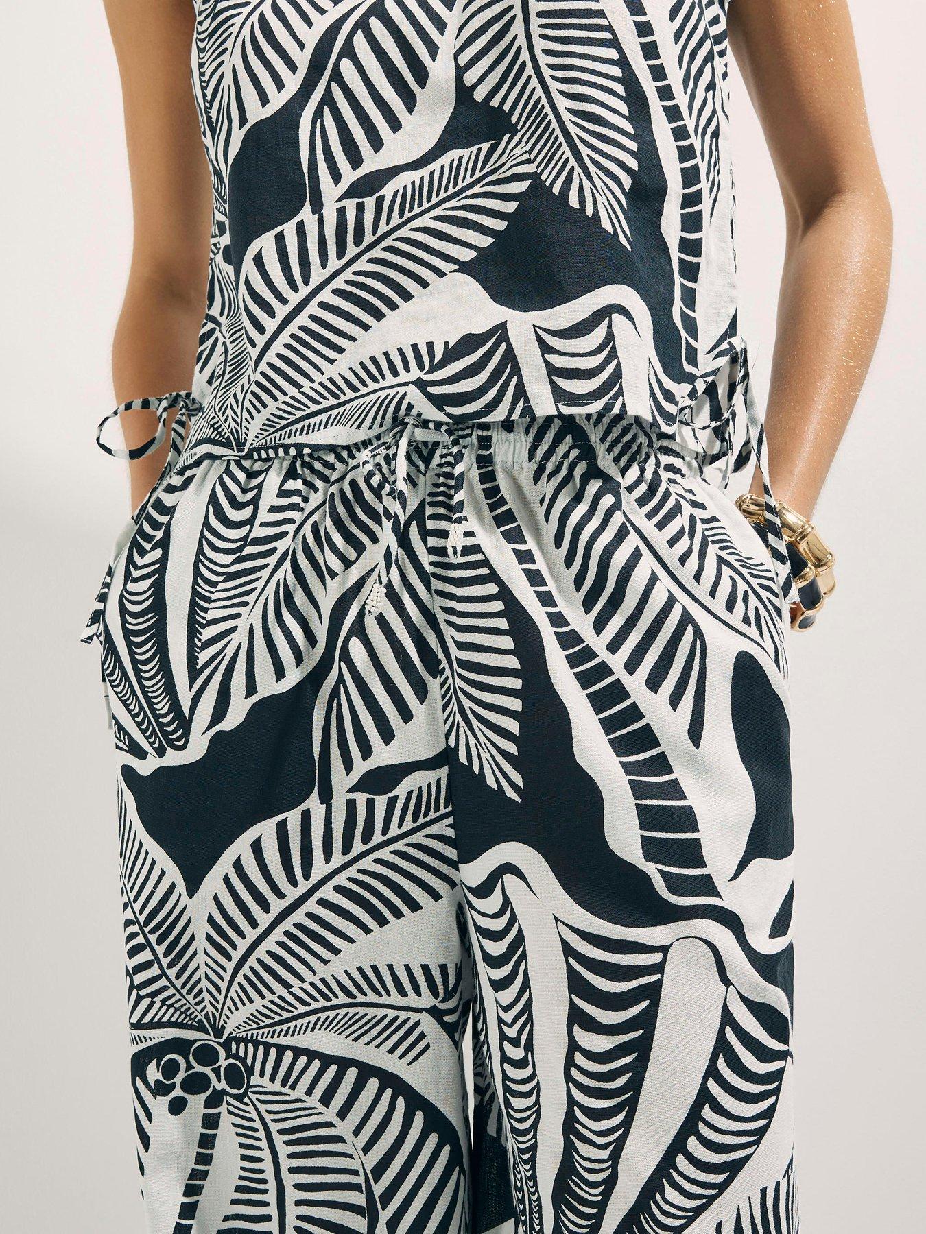 Image 4 of 4 of River Island Epp Linen Trouser - Black
