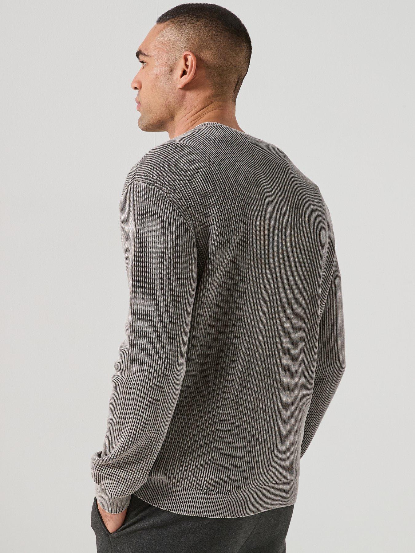  image of armani-exchange-knitted-jumper-dark-khaki