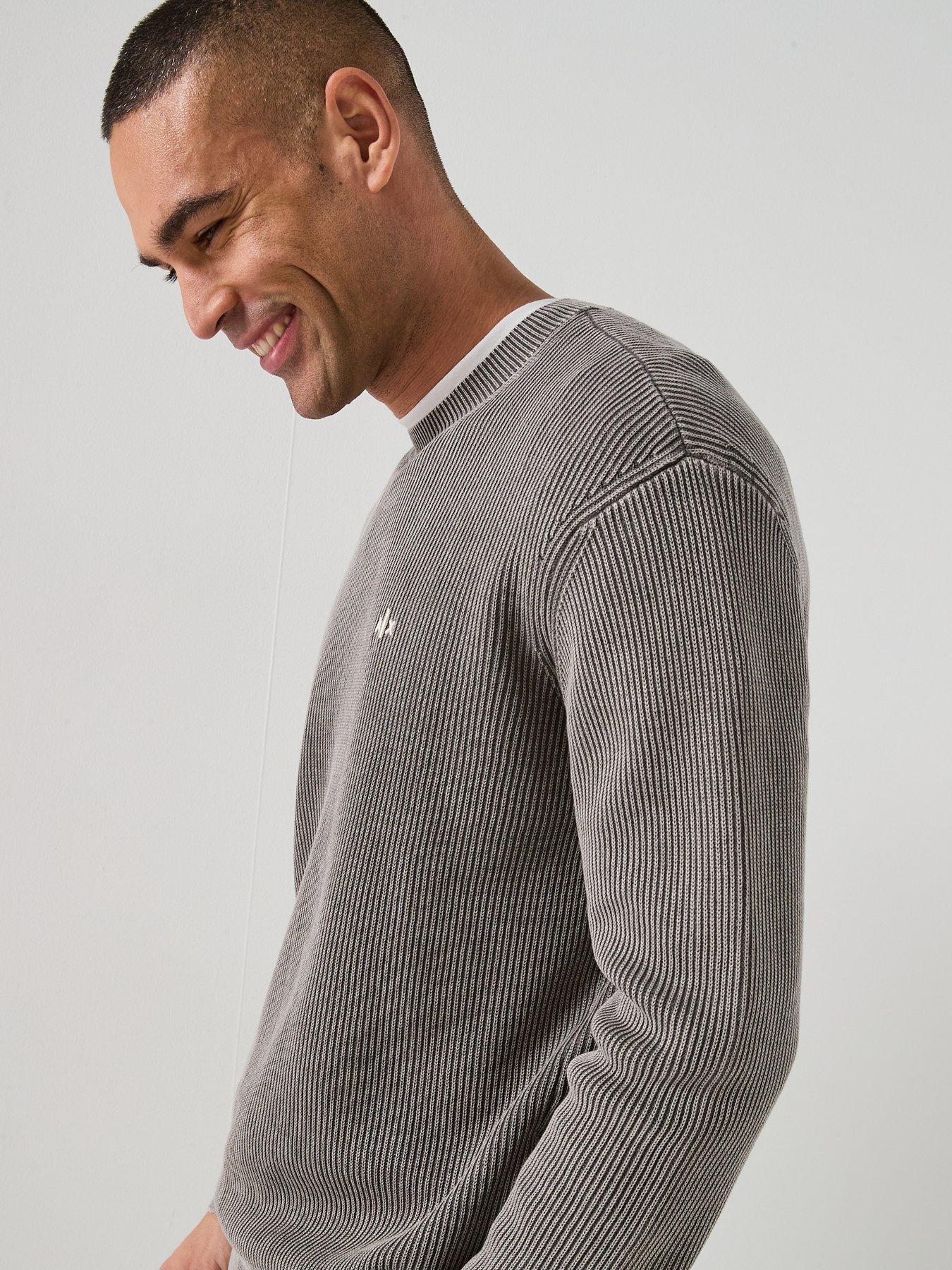  image of armani-exchange-knitted-jumper-dark-khaki