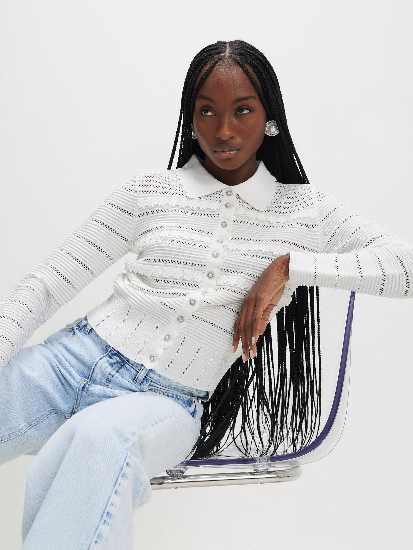  image of river-island-daisy-cardigan-white