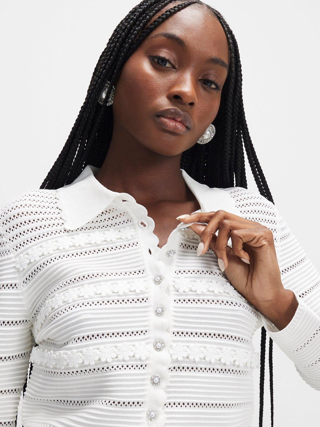  image of river-island-daisy-cardigan-white