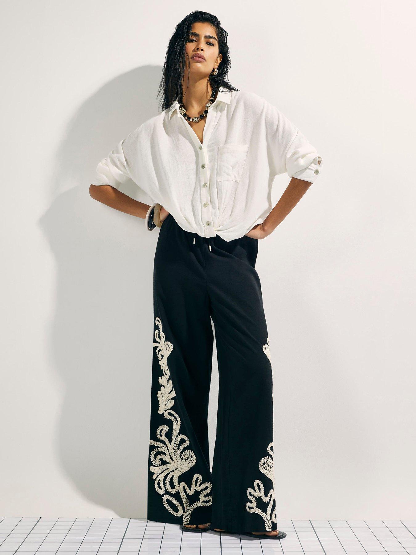 Image 3 of 4 of River Island Linen Blend Shirt - White
