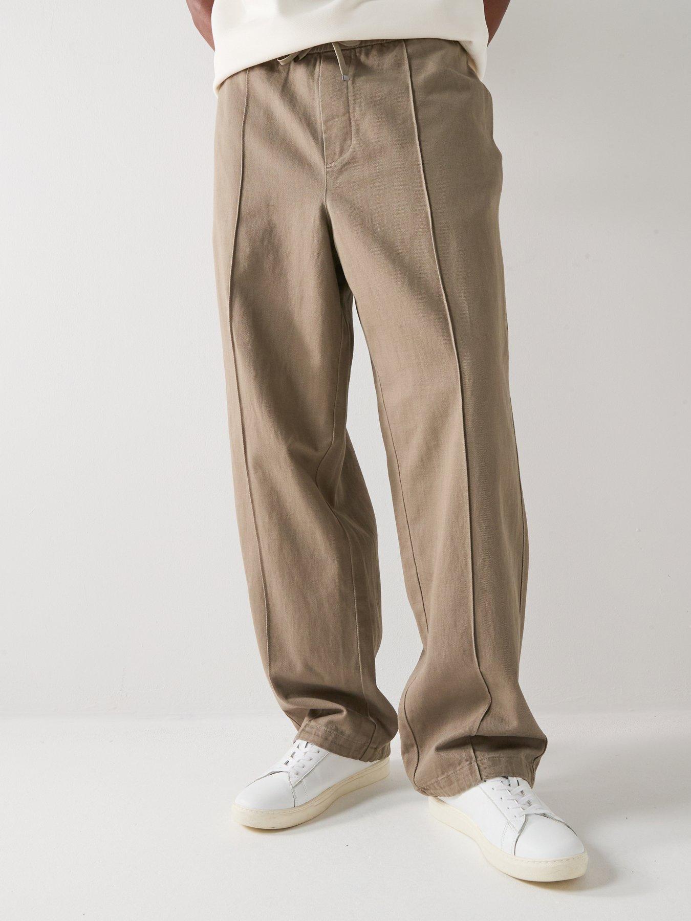armani-exchange-straight-legged-jersey-trousers-beige