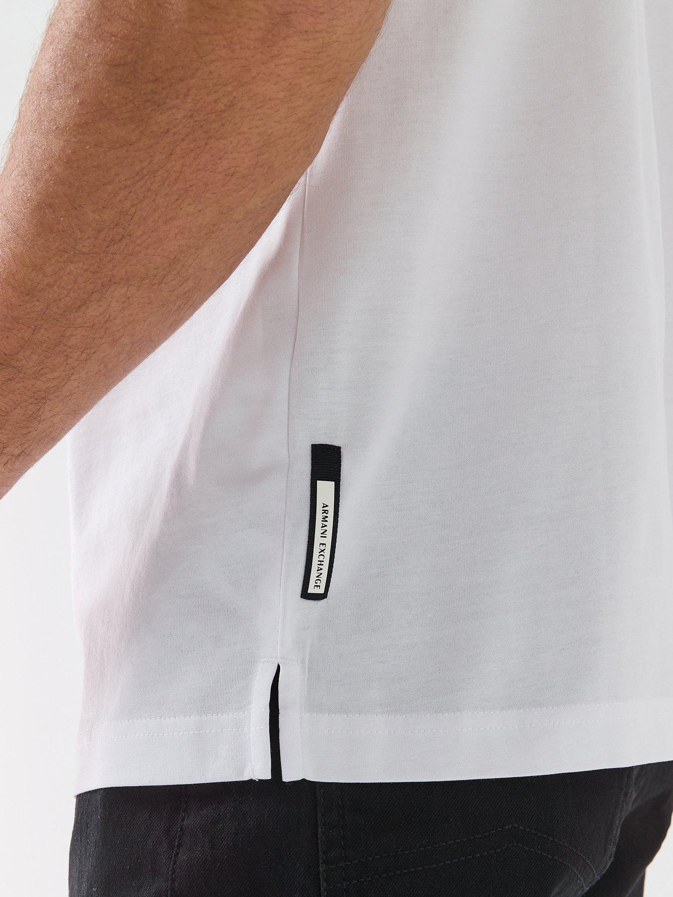  image of armani-exchange-zip-neck-polo-shirt-white