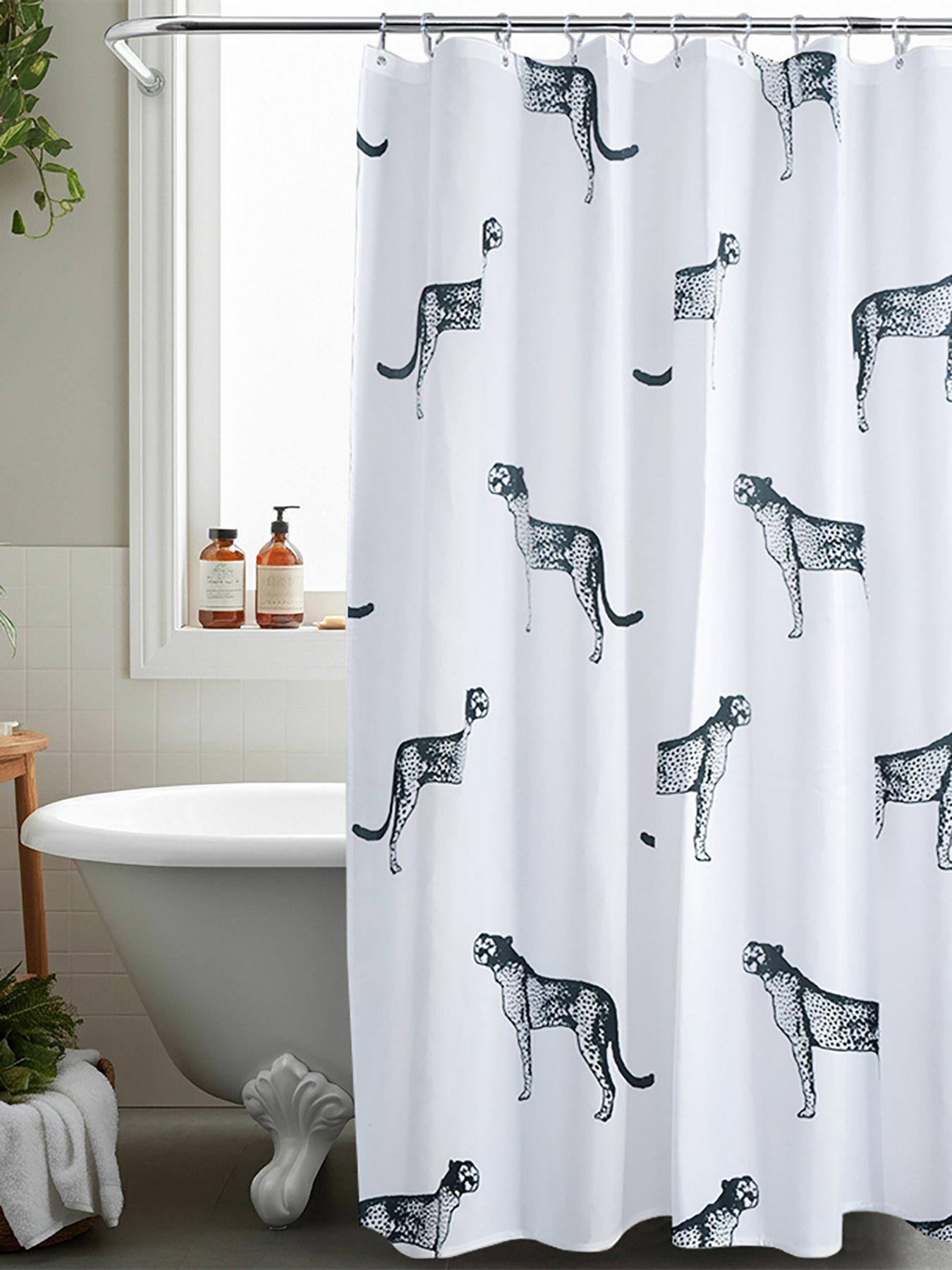 AQUALONA Cheetah Shower Curtain