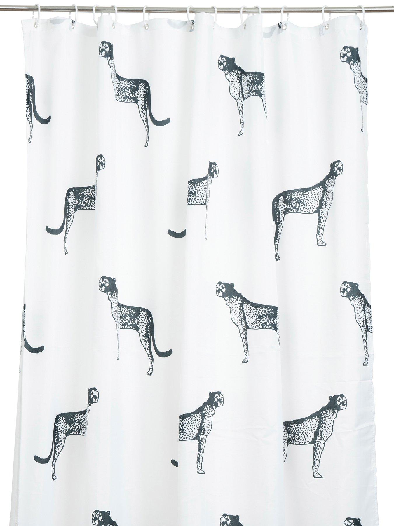 Image 3 of 5 of AQUALONA Cheetah Shower Curtain
