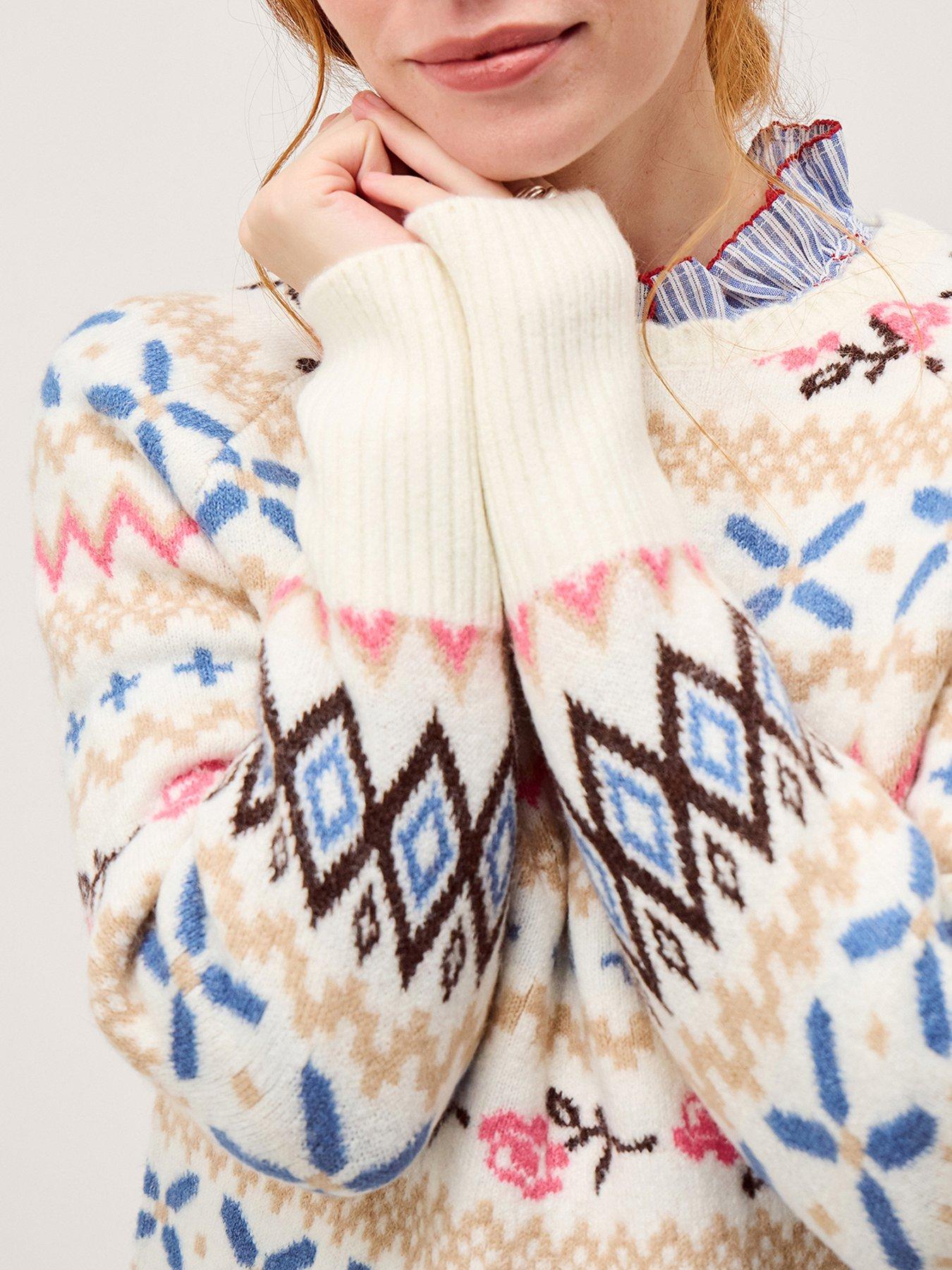  image of monsoon-fee-fairisle-jumper-cream