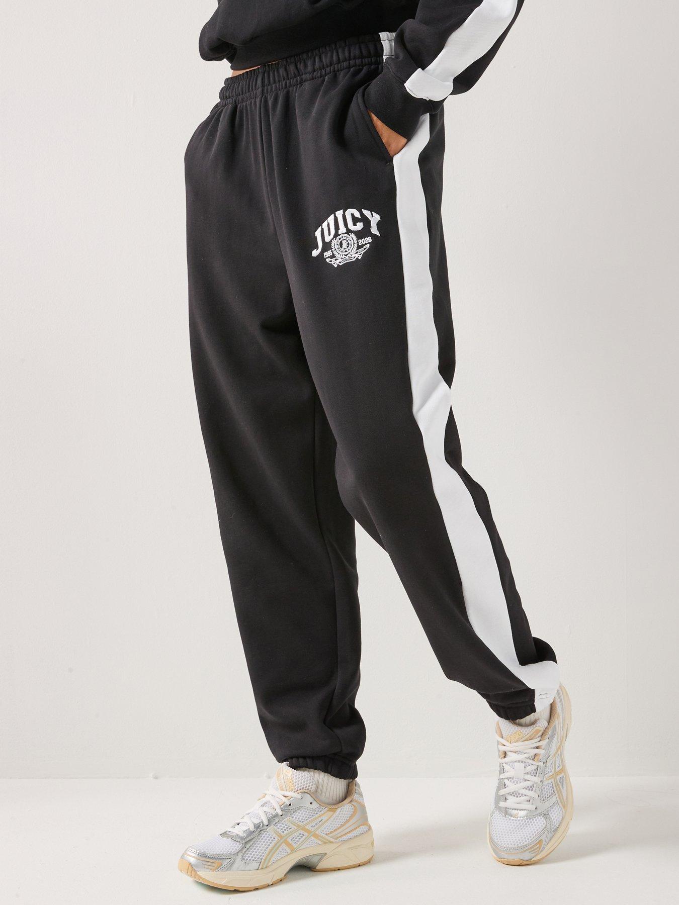 Image 1 of 6 of Juicy Couture College Crest Cuffed Trackpants