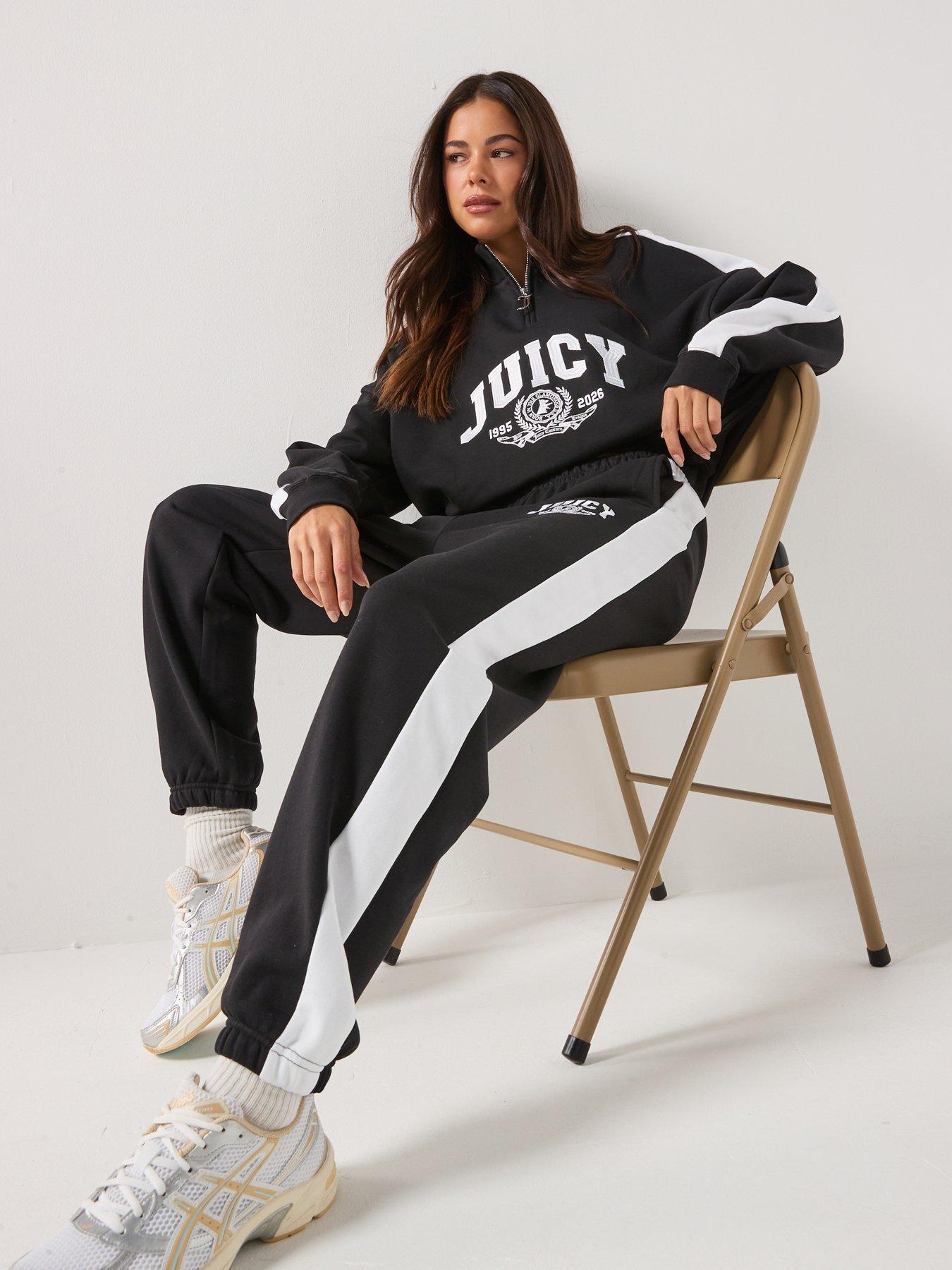 Image 4 of 6 of Juicy Couture College Crest Cuffed Trackpants