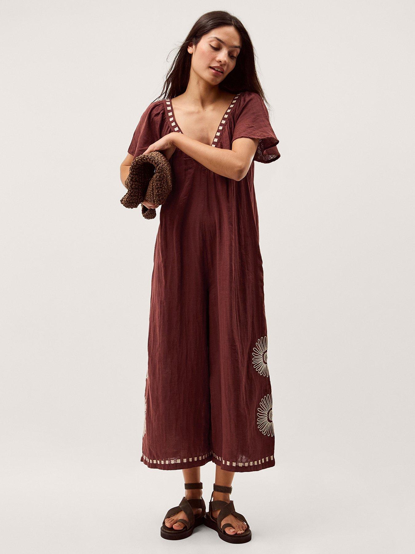  image of monsoon-aurelia-jumpsuit-brown