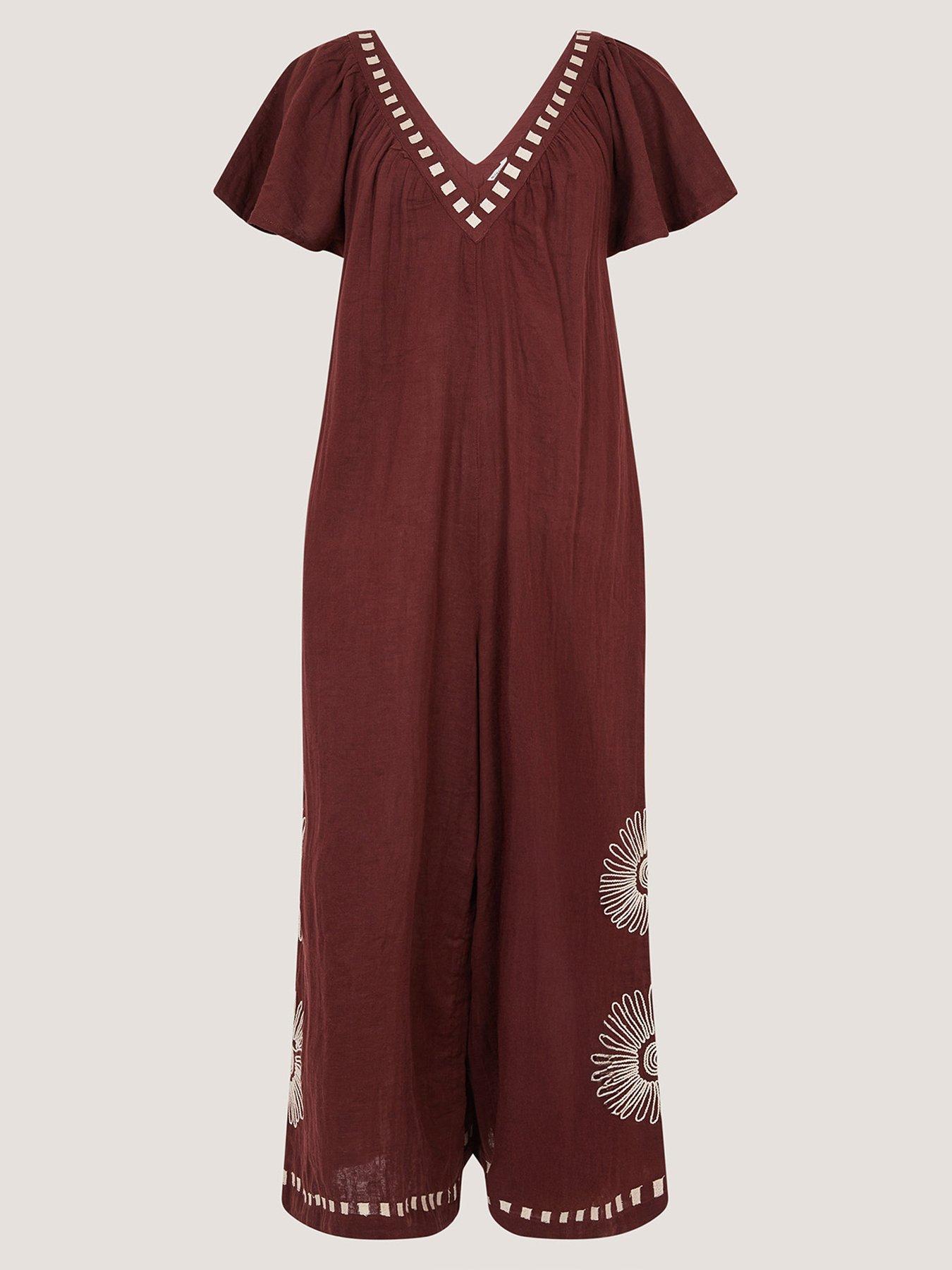  image of monsoon-aurelia-jumpsuit-brown