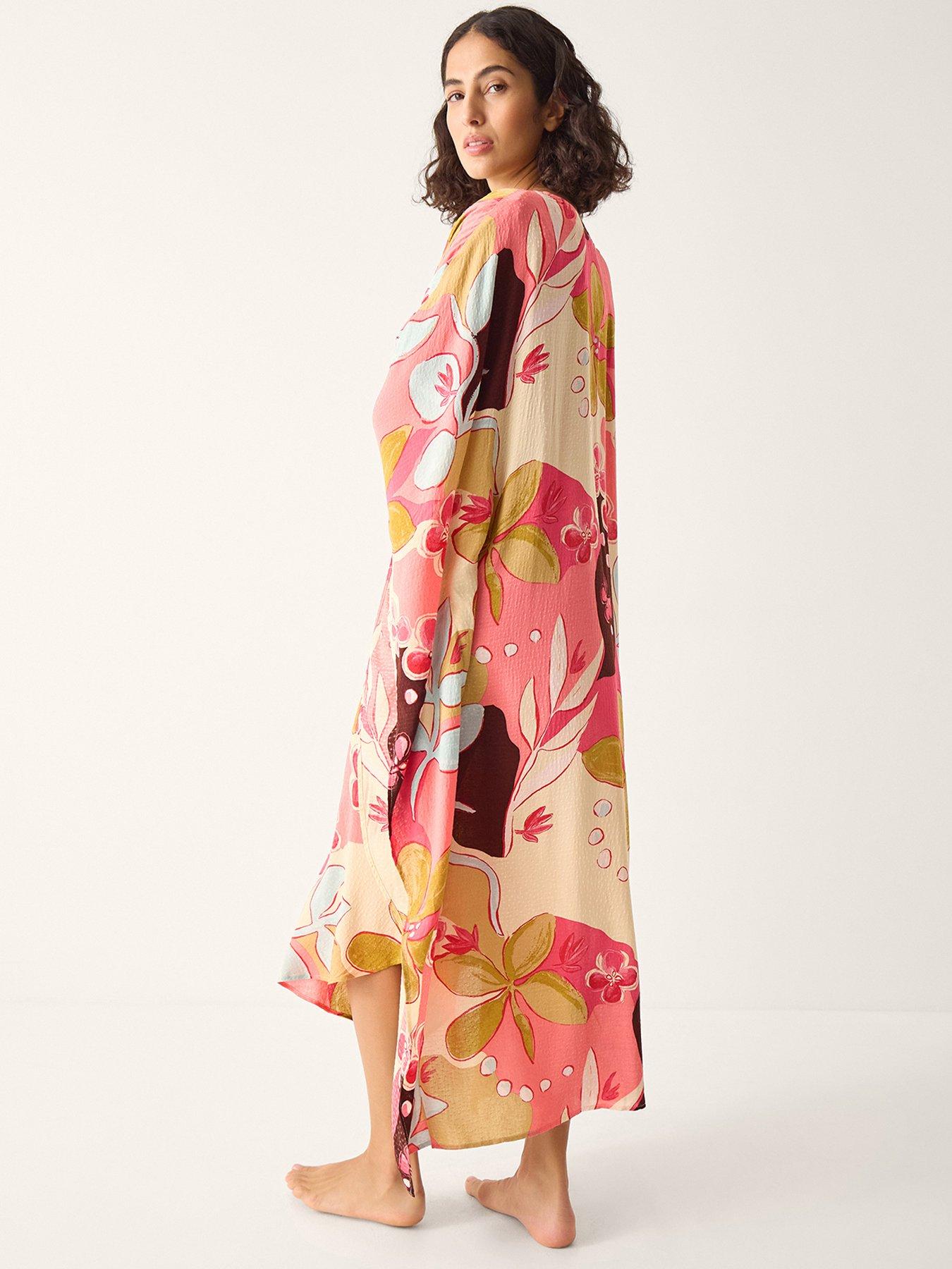 Image 2 of 5 of Monsoon Iris Kaftan - Orange