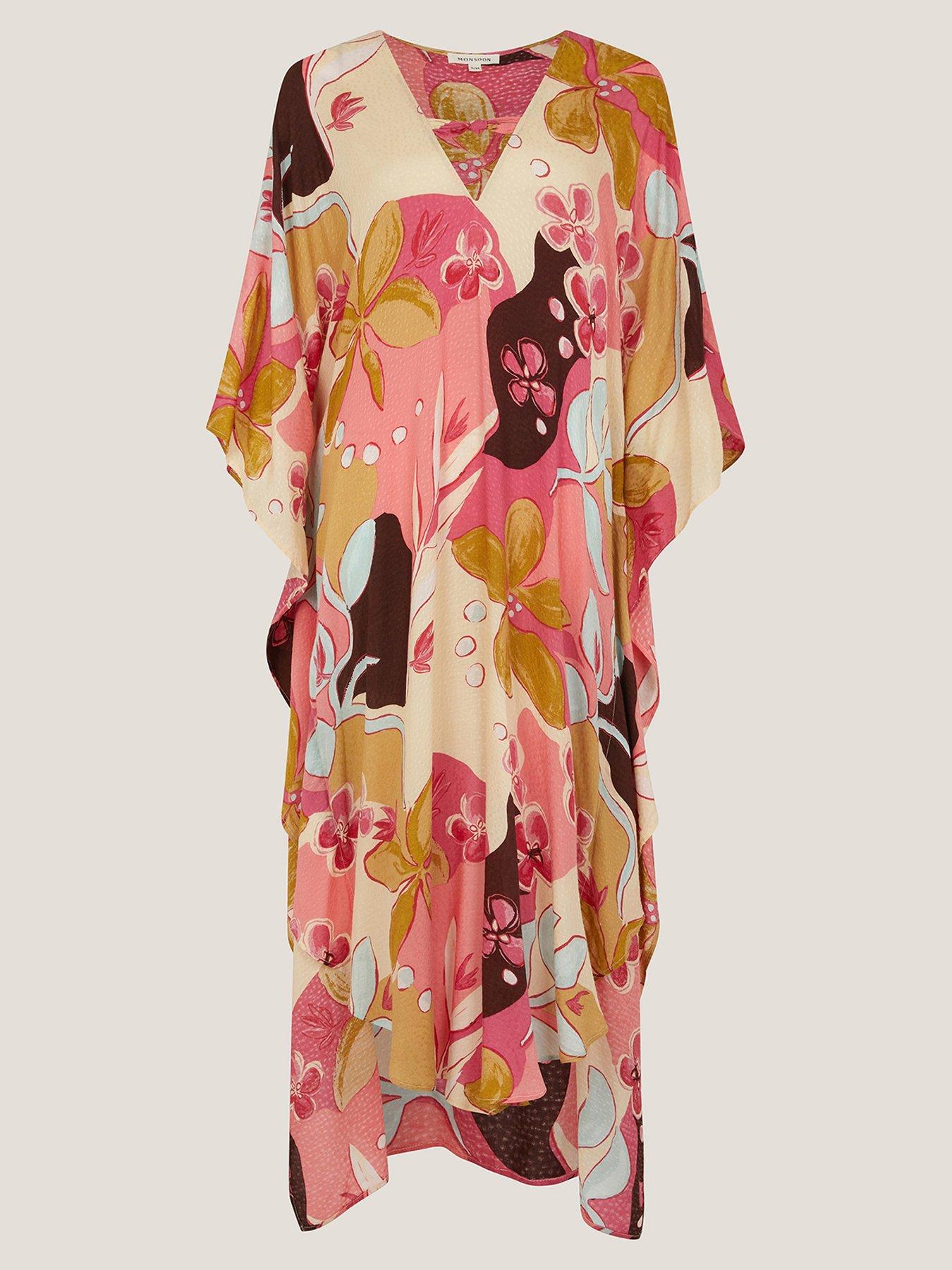 Image 4 of 5 of Monsoon Iris Kaftan - Orange
