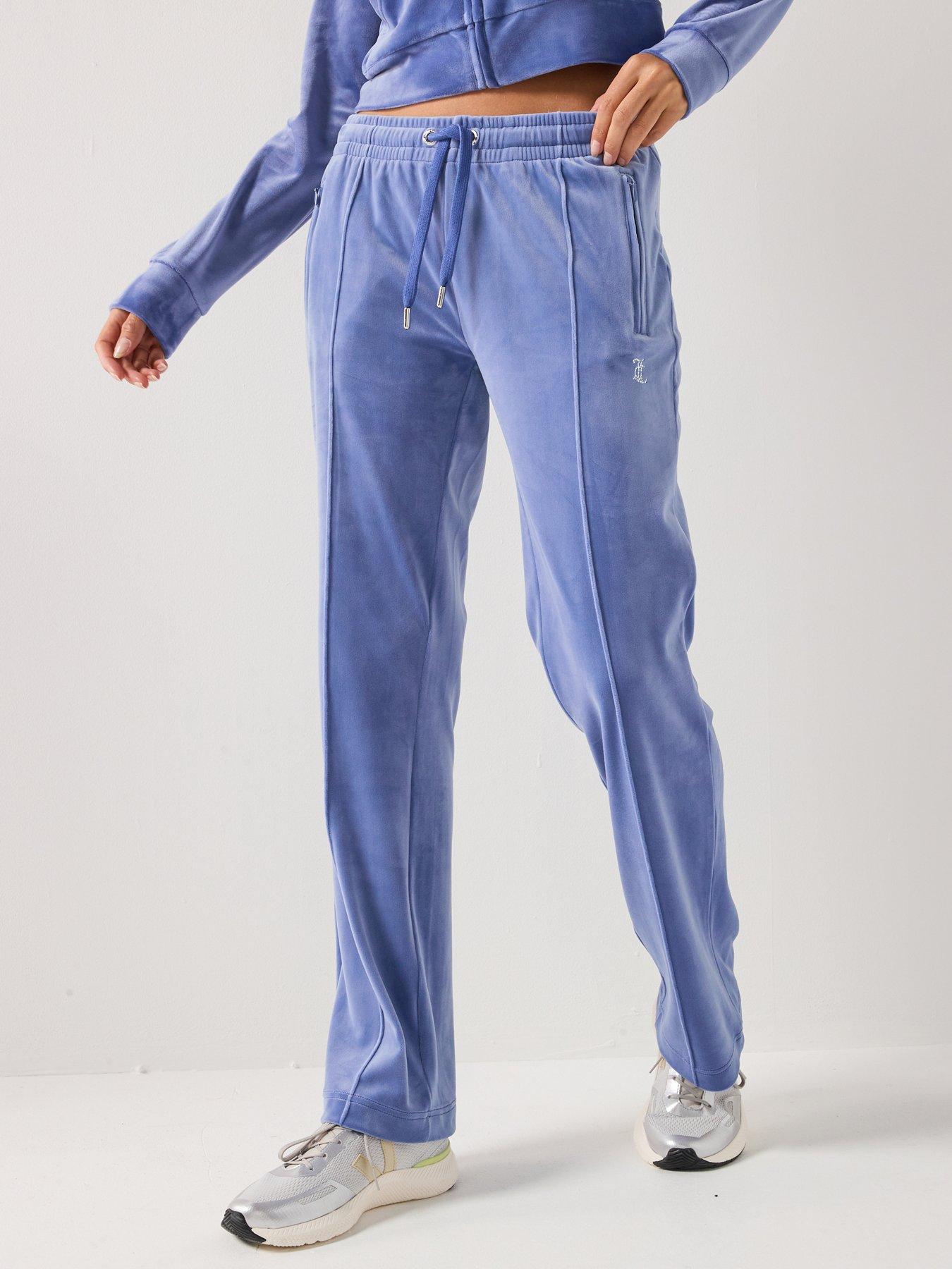 Image 1 of 6 of Juicy Couture Tina Outline Tracksuit Bottoms - Grey blue