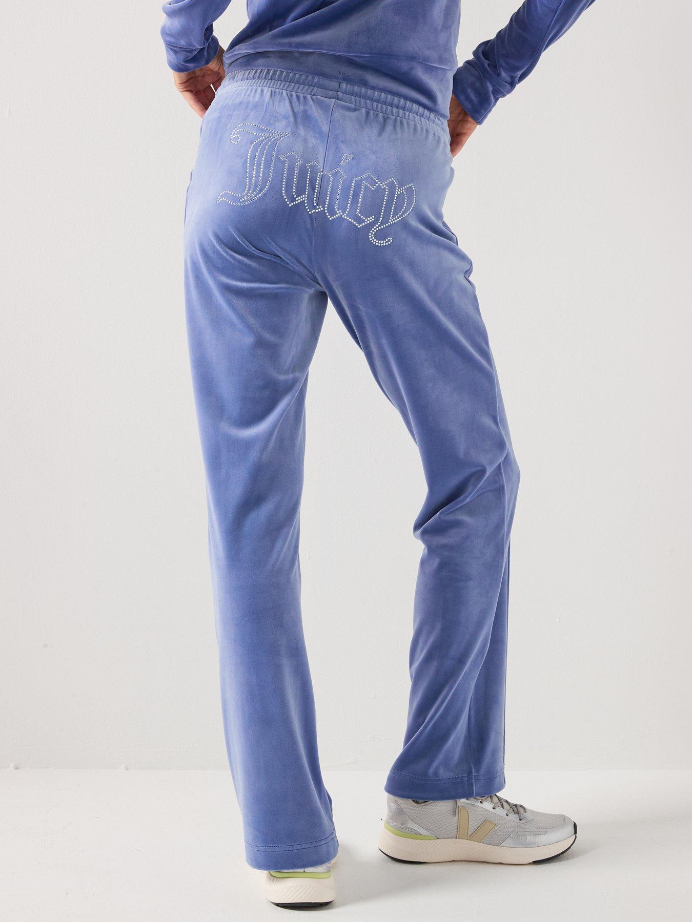 Image 2 of 6 of Juicy Couture Tina Outline Tracksuit Bottoms - Grey blue