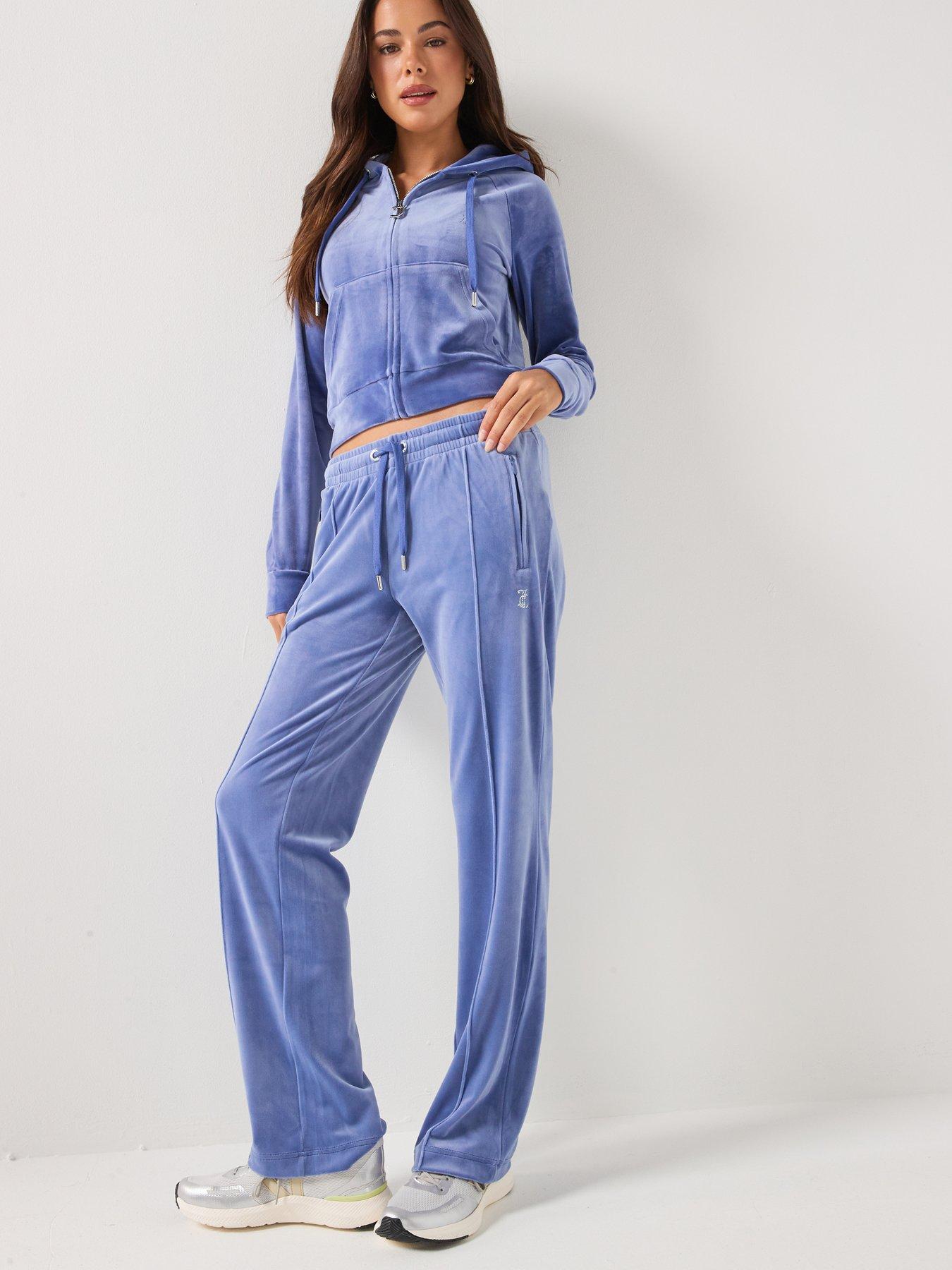 Image 3 of 6 of Juicy Couture Tina Outline Tracksuit Bottoms - Grey blue