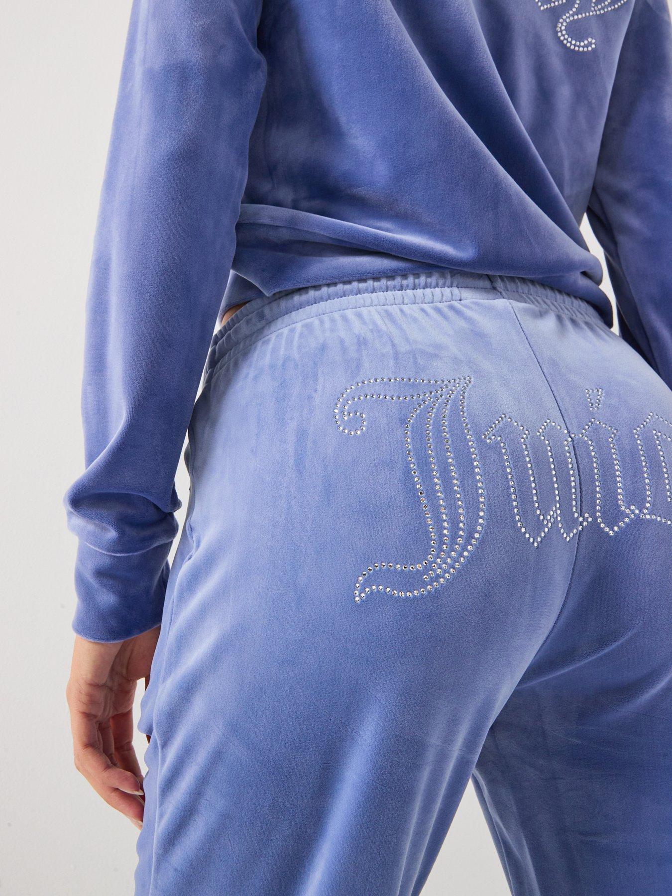 Image 4 of 6 of Juicy Couture Tina Outline Tracksuit Bottoms - Grey blue