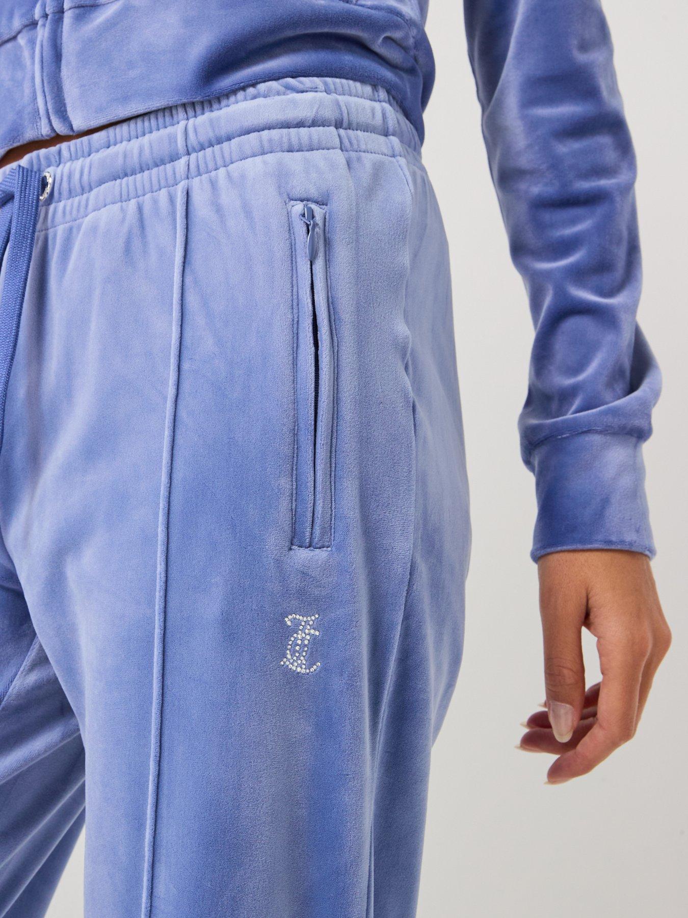 Image 6 of 6 of Juicy Couture Tina Outline Tracksuit Bottoms - Grey blue
