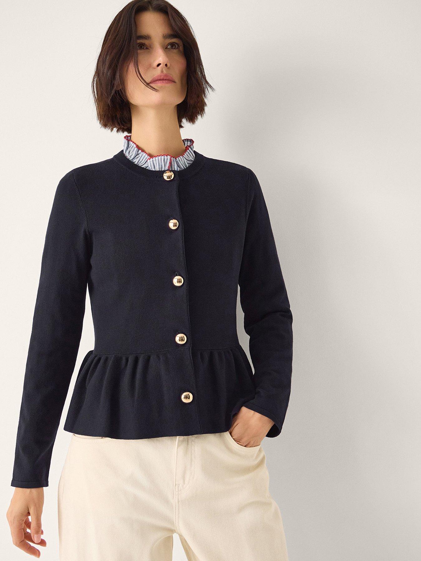 Monsoon Prune Peplum Cardi