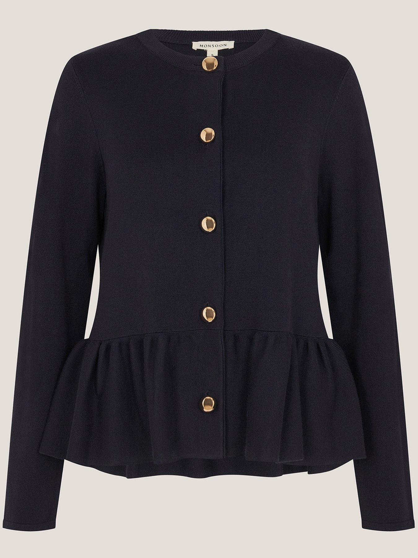  image of monsoon-prune-peplum-cardi