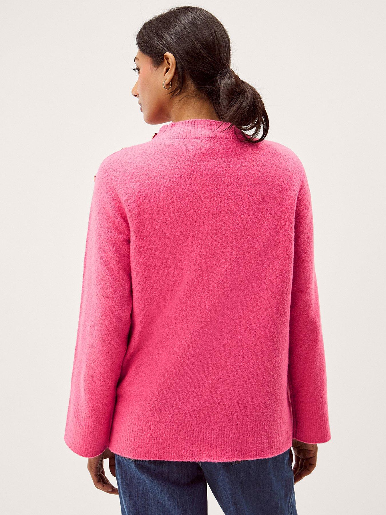  image of monsoon-breda-button-jumper-pink