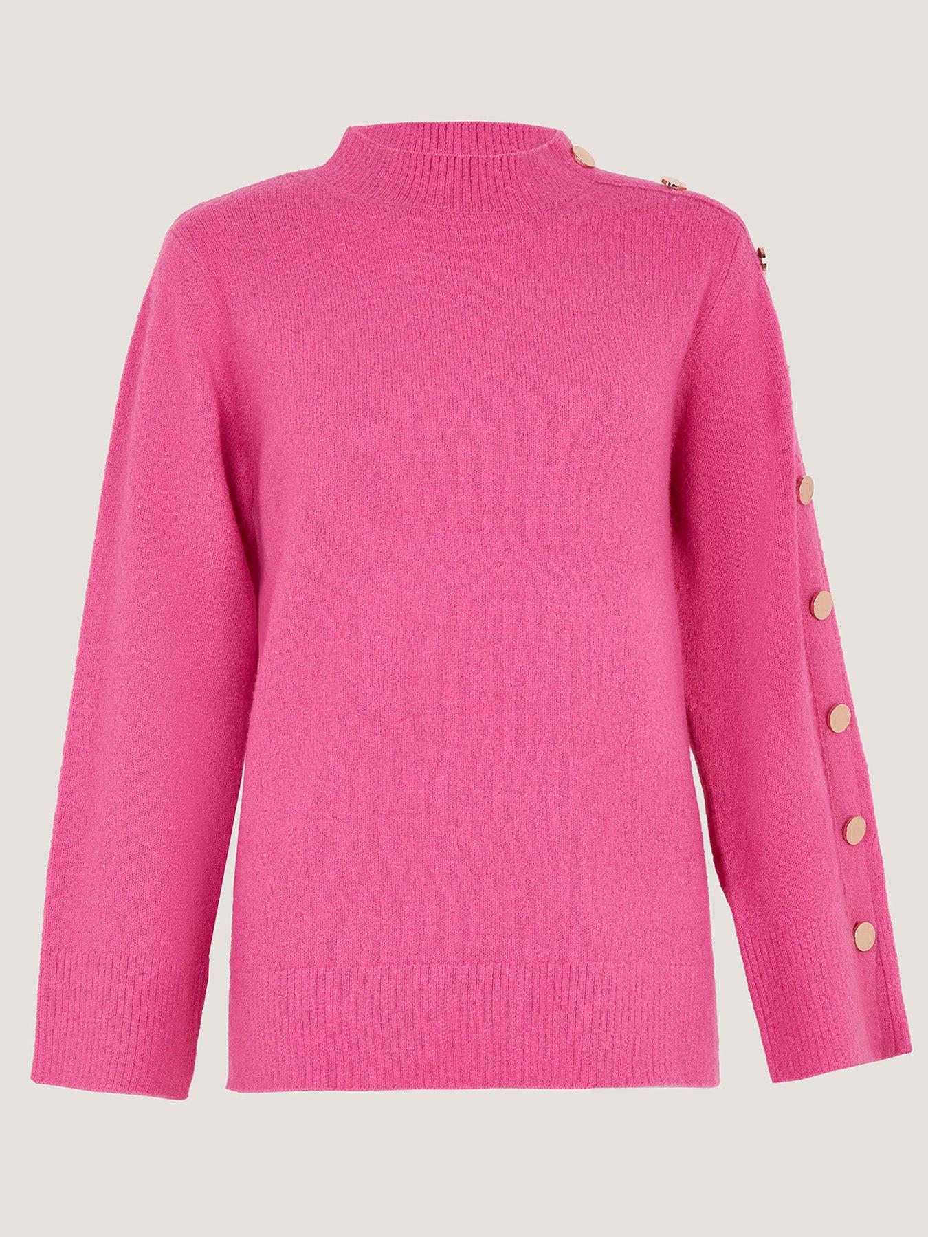  image of monsoon-breda-button-jumper-pink