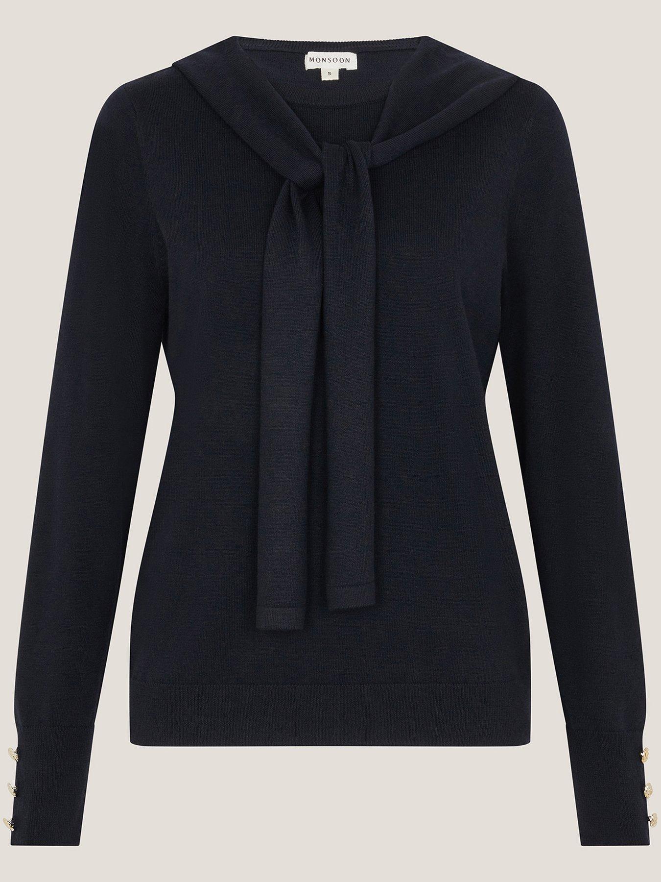  image of monsoon-nila-neck-tie-jumper