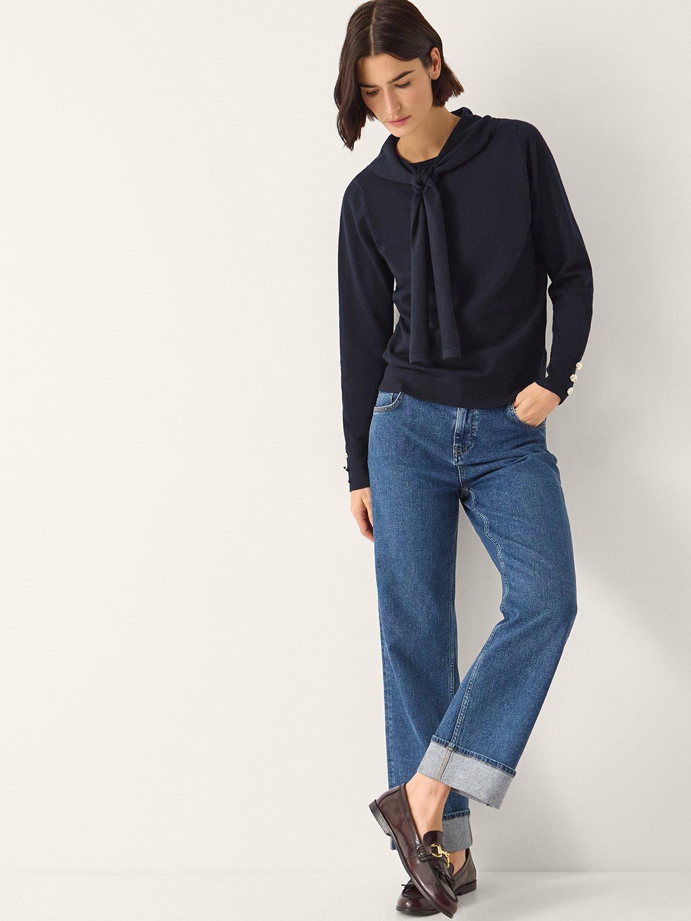  image of monsoon-nila-neck-tie-jumper