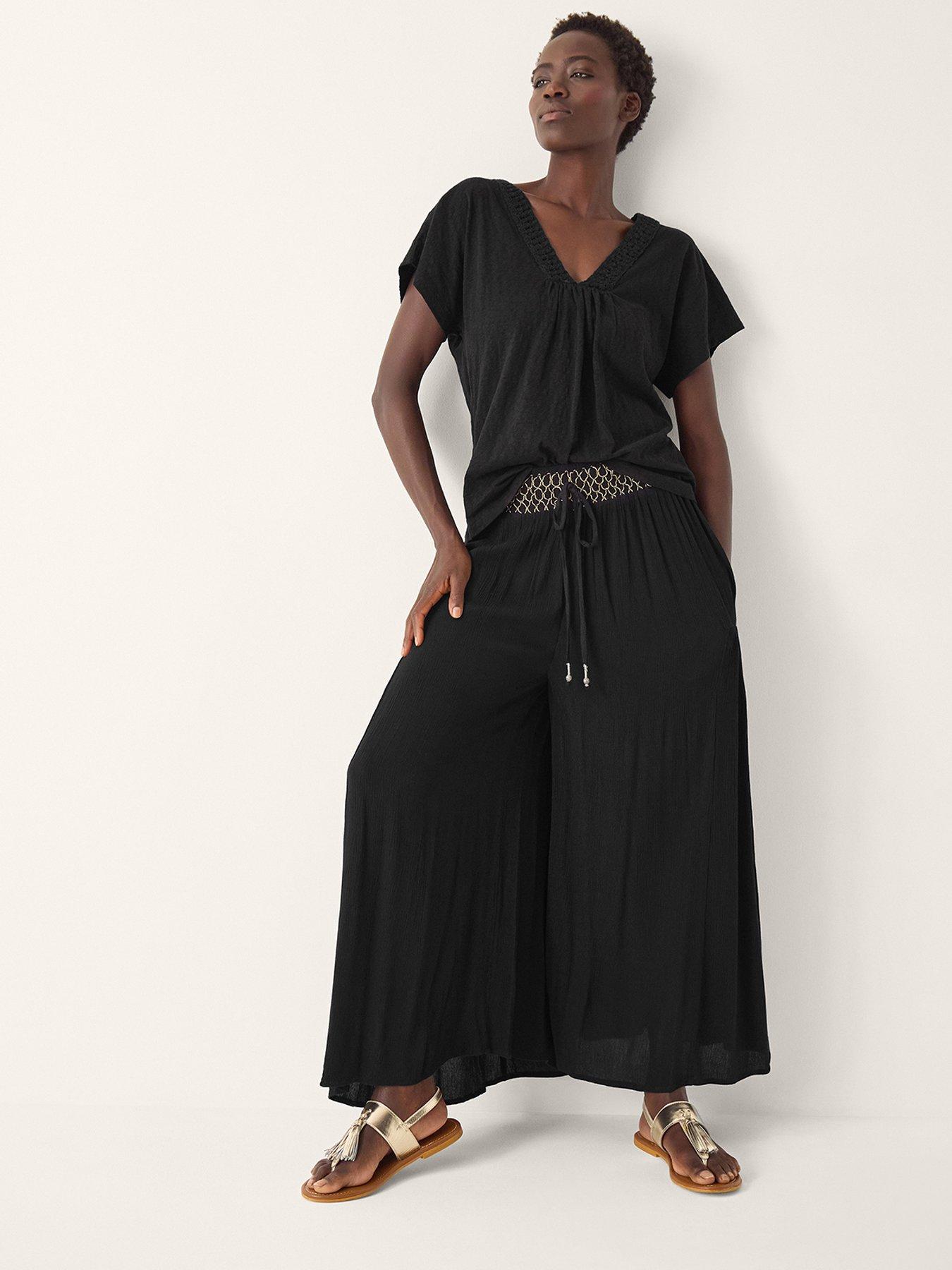 Monsoon Amaya V Neck T-Shirt - Black