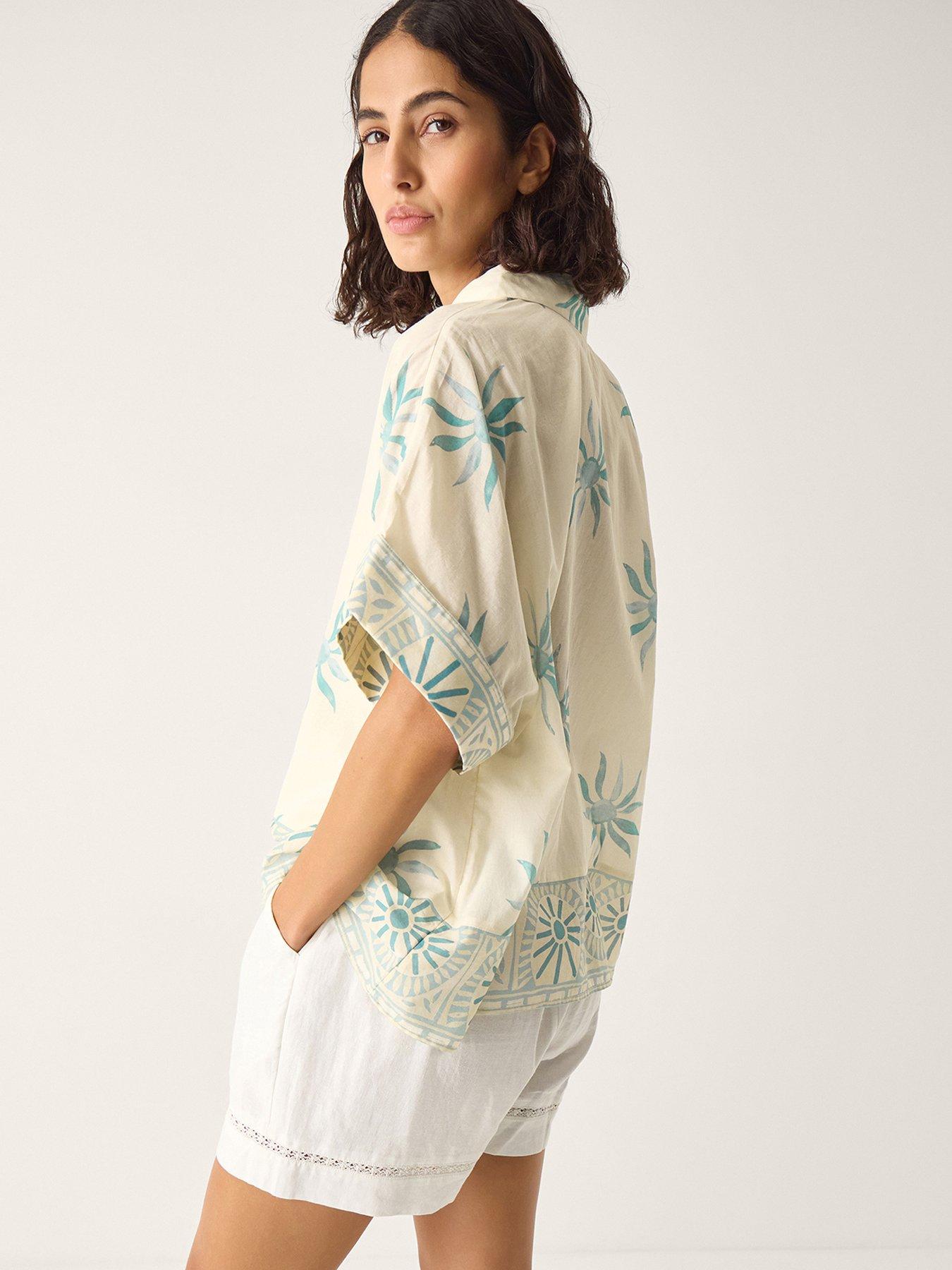 Image 2 of 6 of Monsoon Tashie Sun Print Shirt - Blue