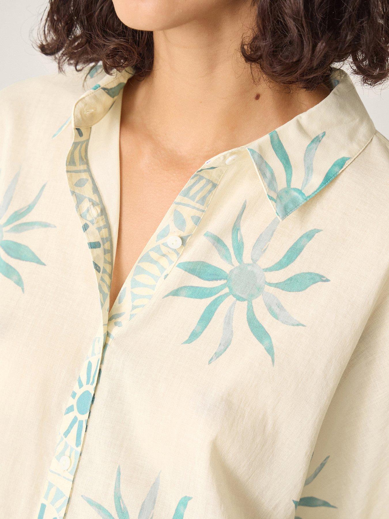 Image 6 of 6 of Monsoon Tashie Sun Print Shirt - Blue