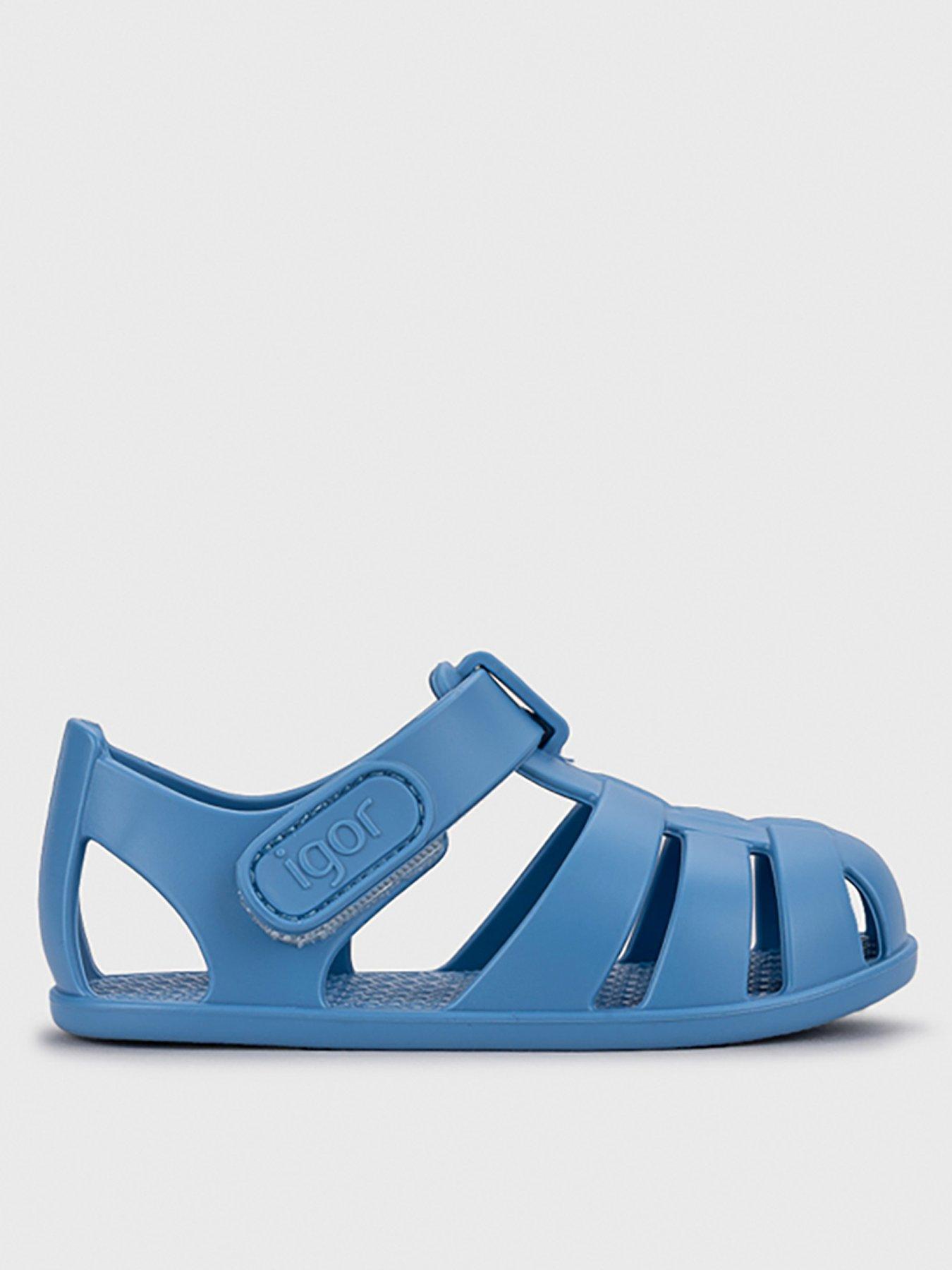 front image of igor-nemo-solid-sandal-blue