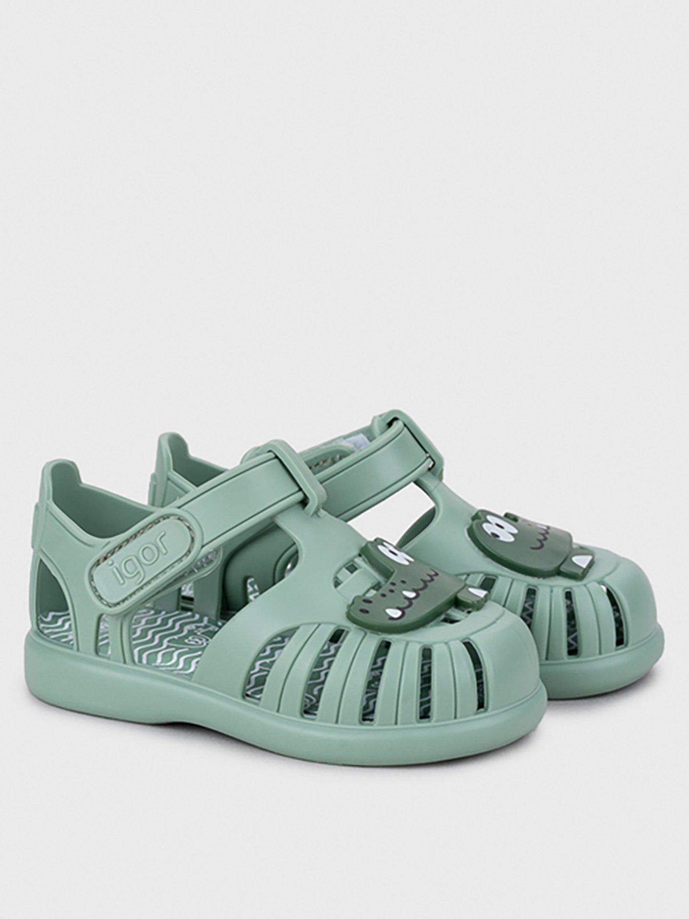 stillFront image of igor-tobby-croco-sandal-green