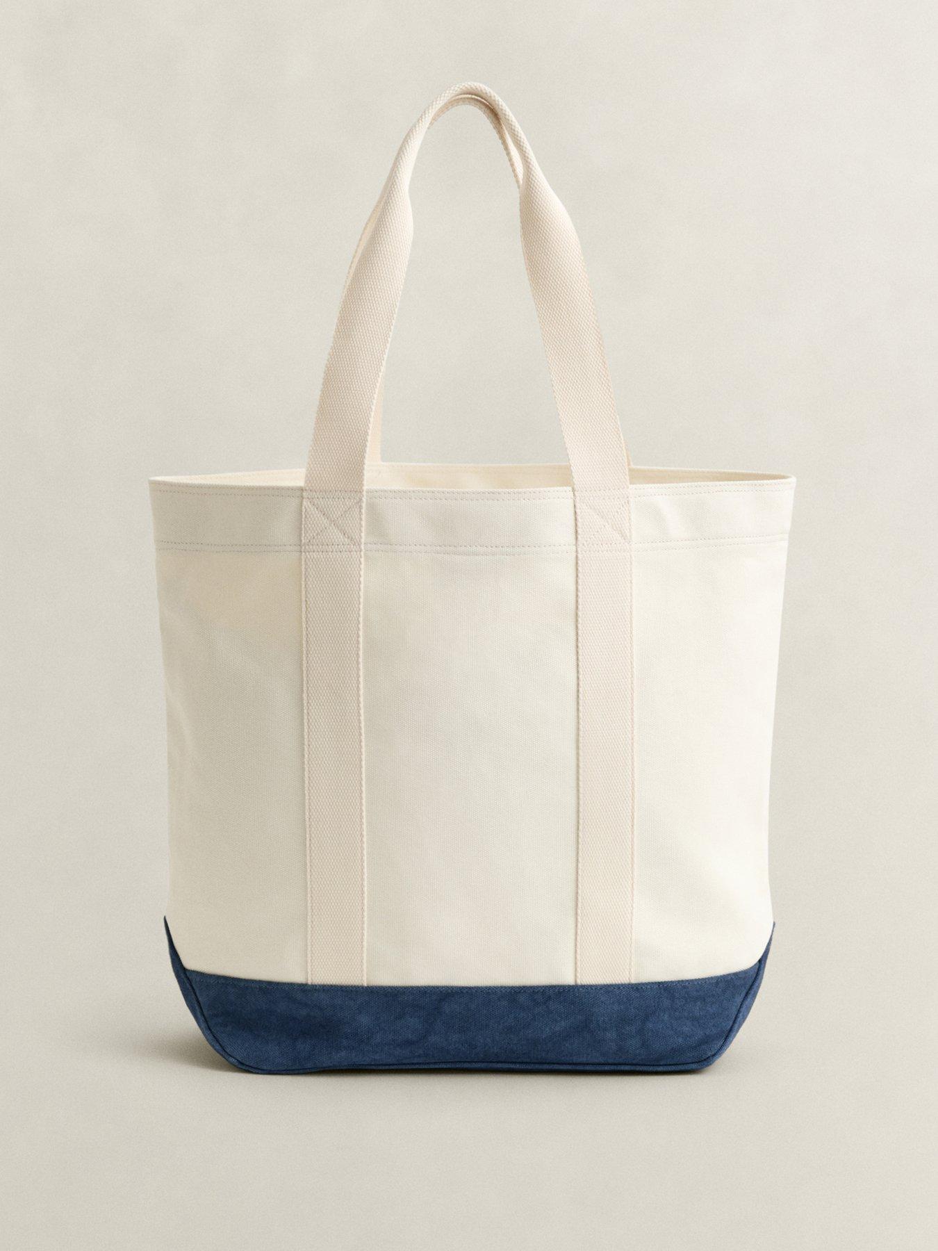 image of gant-contrast-colour-canvas-tote-bag