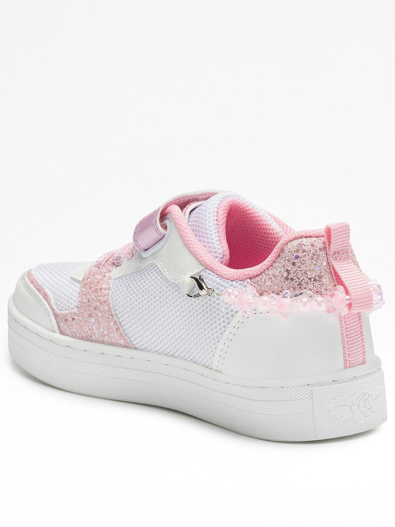 back image of lelli-kelly-gioello-scrapa-velcro-strap-trainer-white