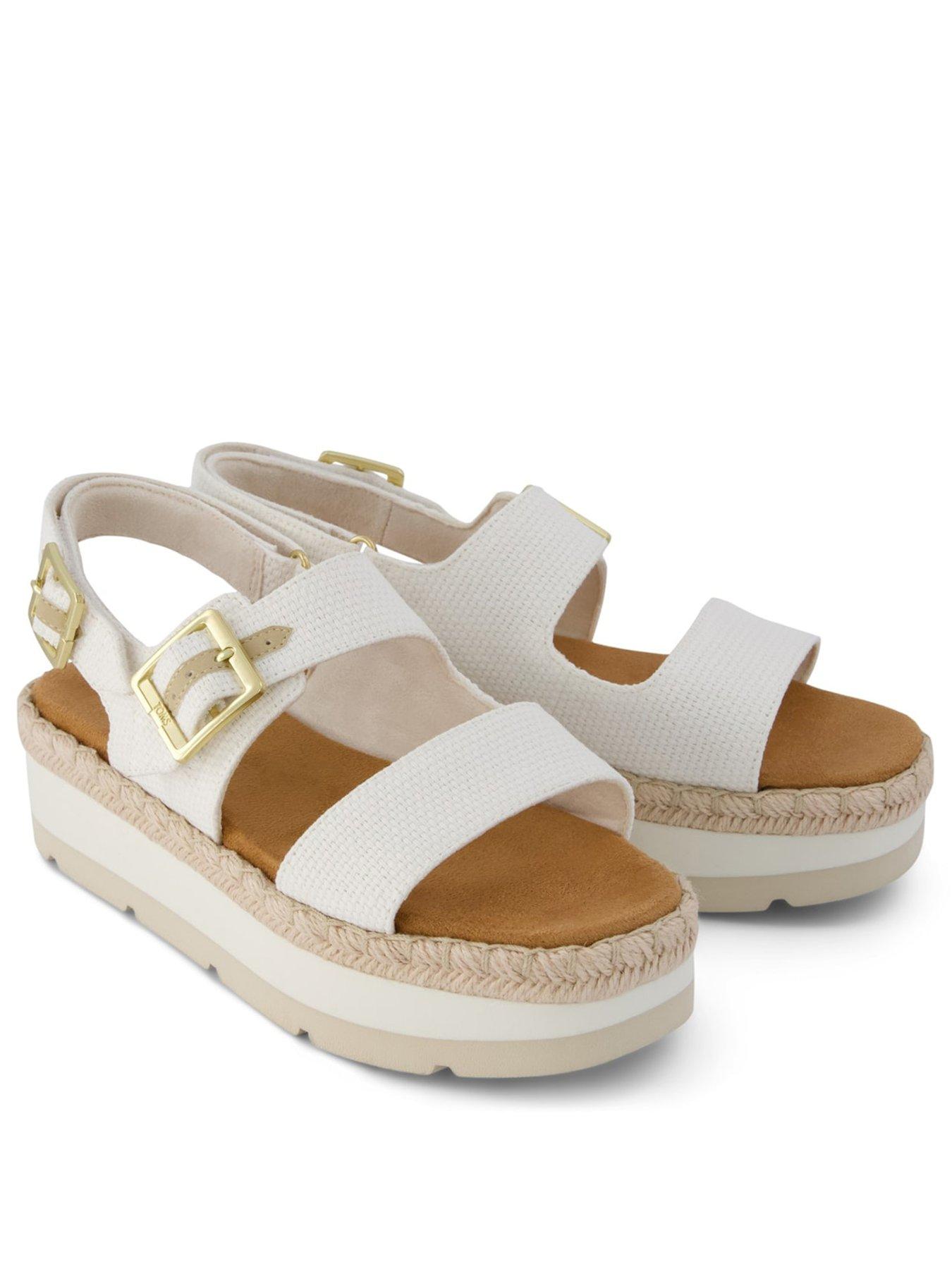Image 2 of 5 of TOMS Giana Platform Sandals - White