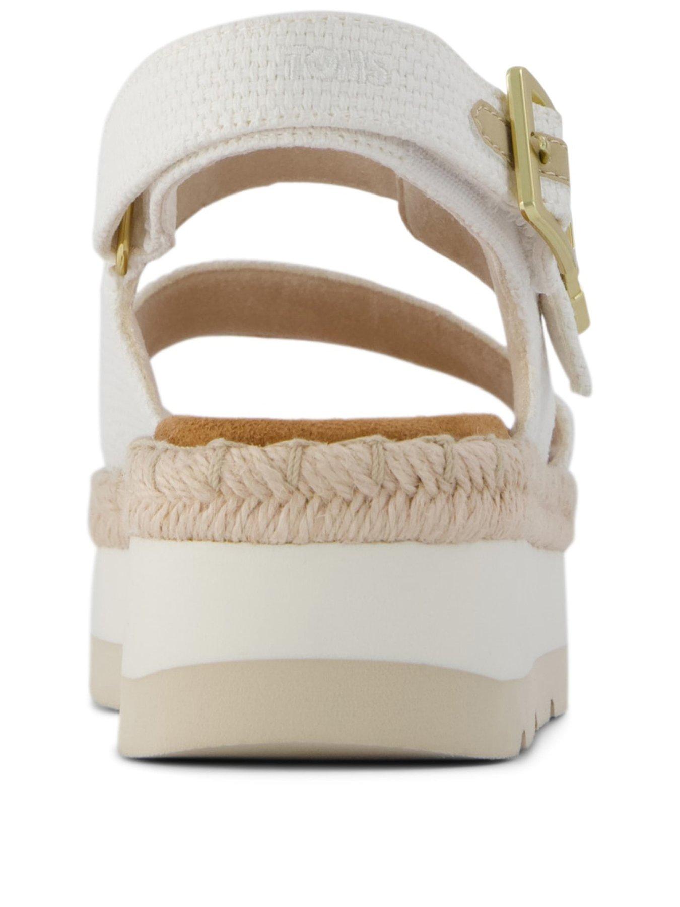 Image 3 of 5 of TOMS Giana Platform Sandals - White