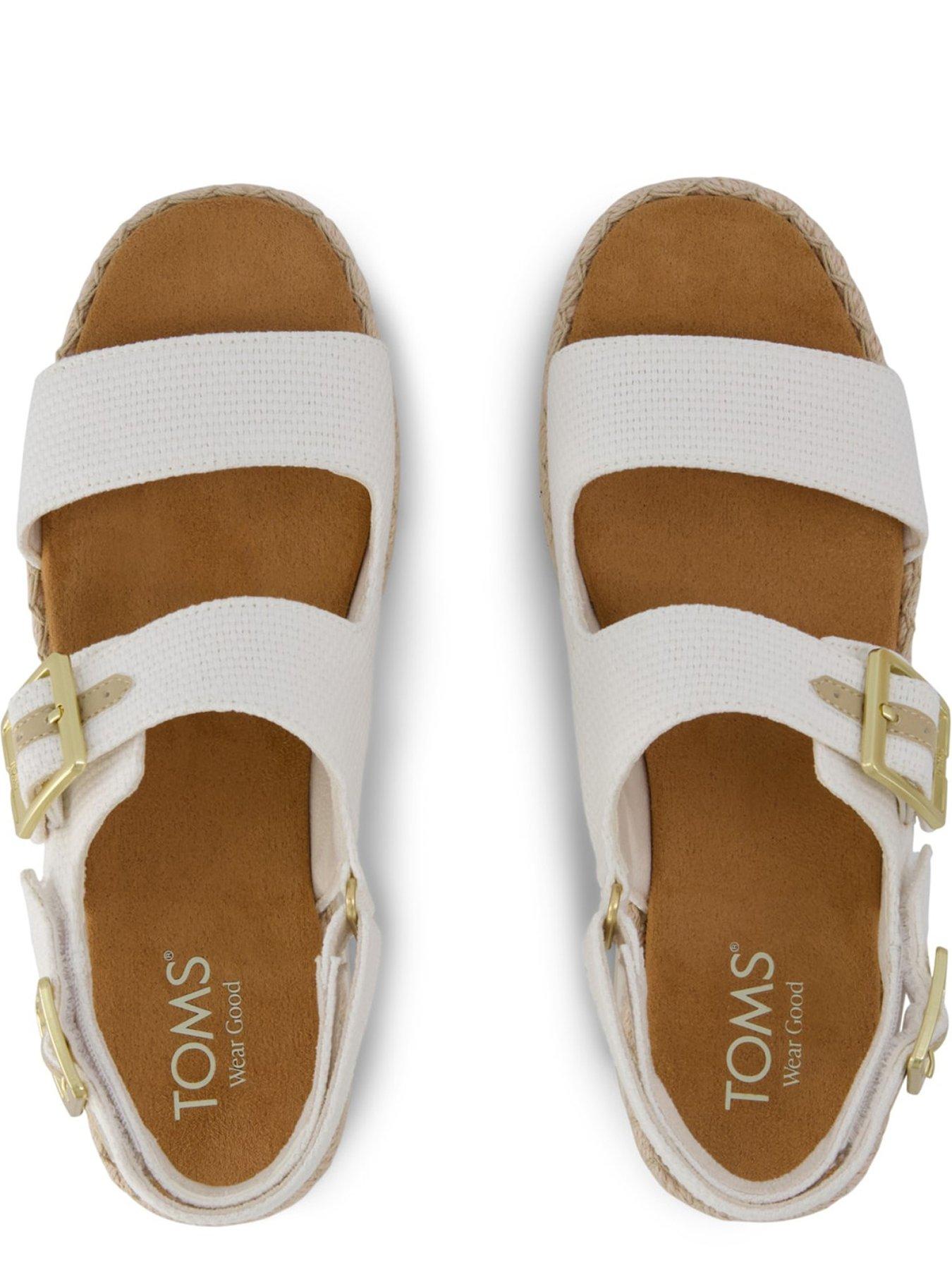 Image 4 of 5 of TOMS Giana Platform Sandals - White