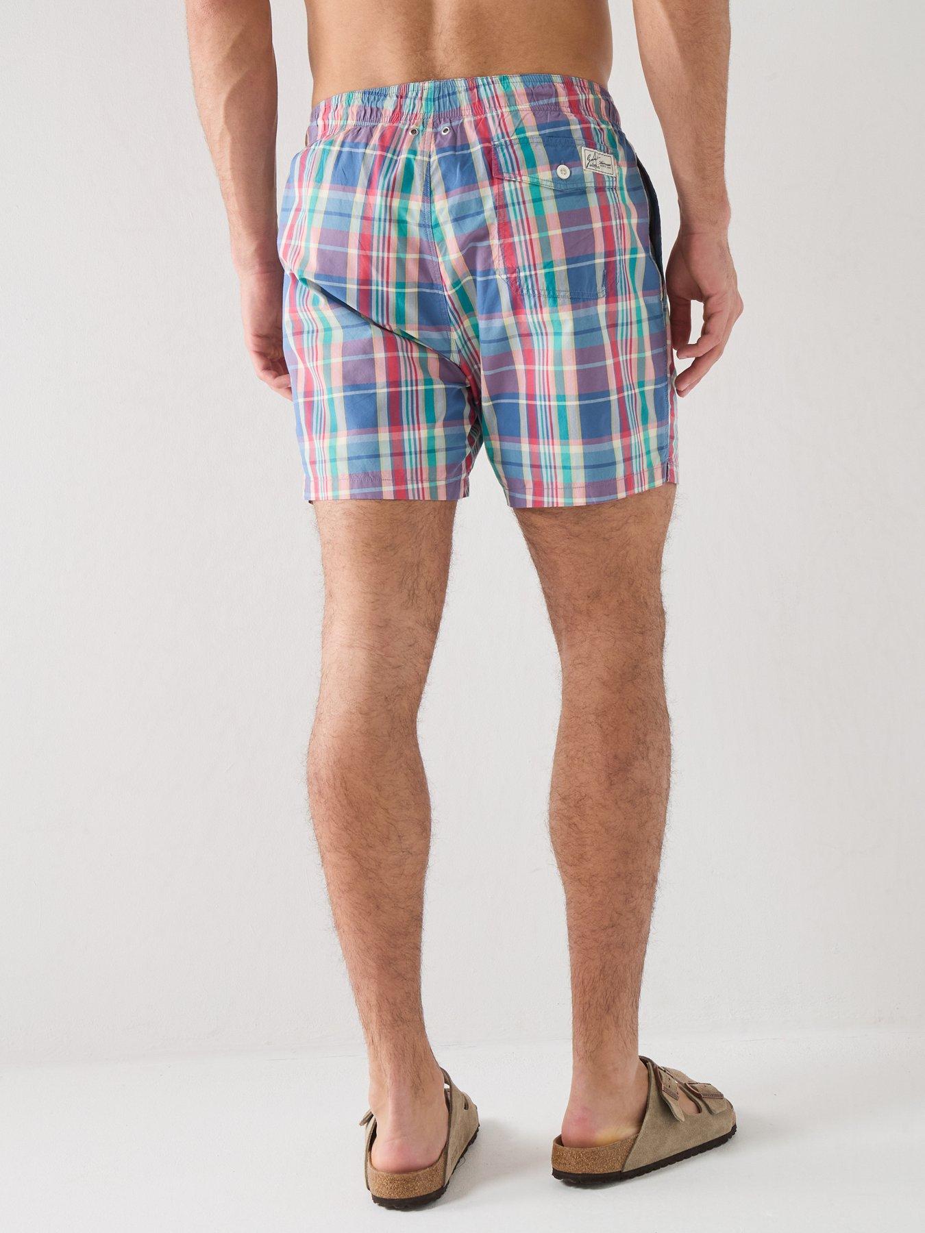 Image 2 of 6 of GANT Madras Check Swim Shorts - Navy