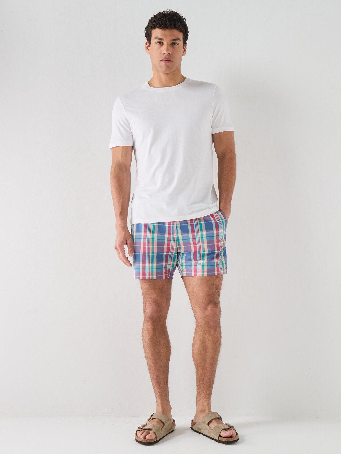 Image 3 of 6 of GANT Madras Check Swim Shorts - Navy