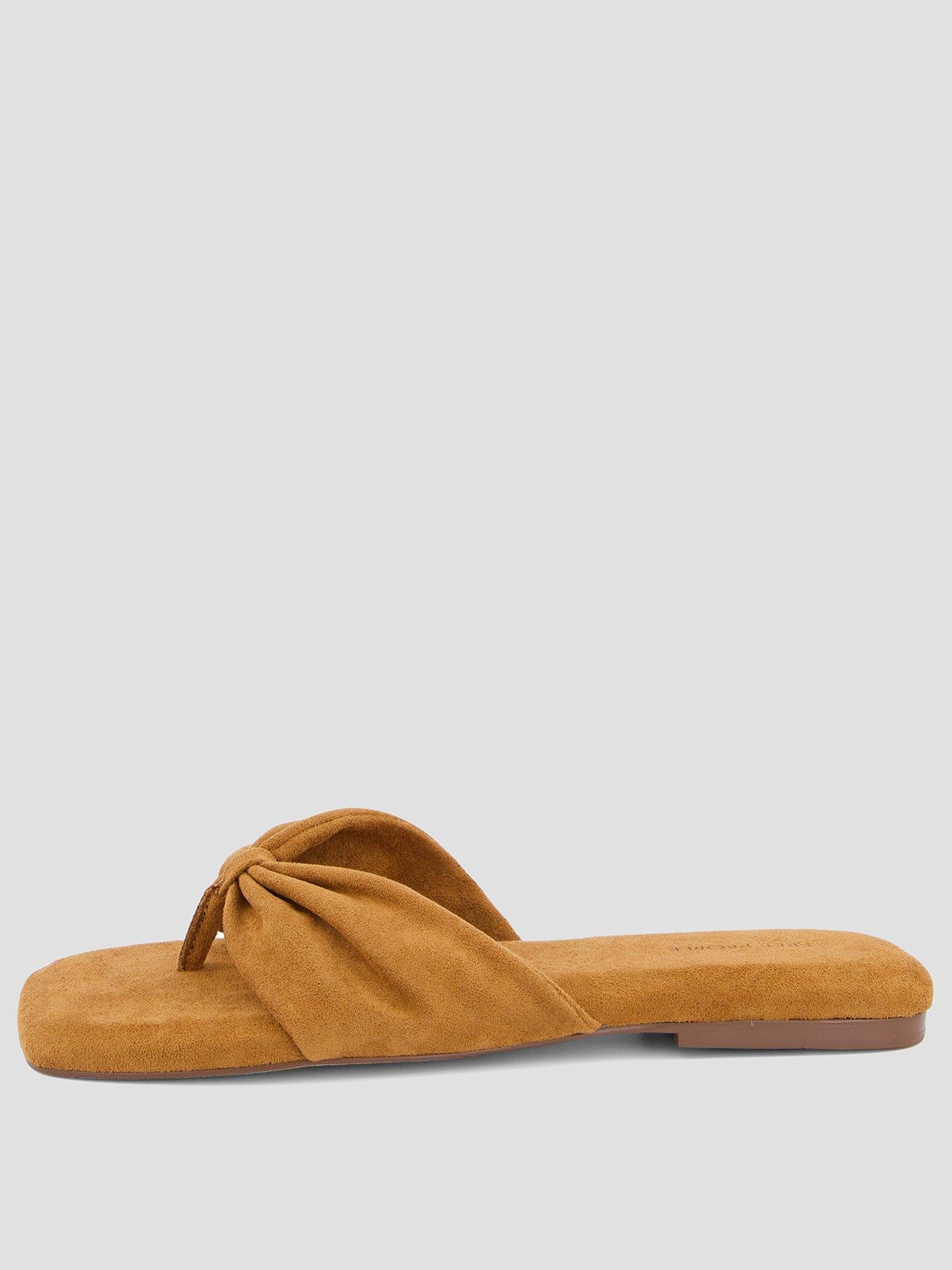 Image 2 of 7 of FREE PEOPLE Tia Ruched Vegan Suede Sandal - Brown