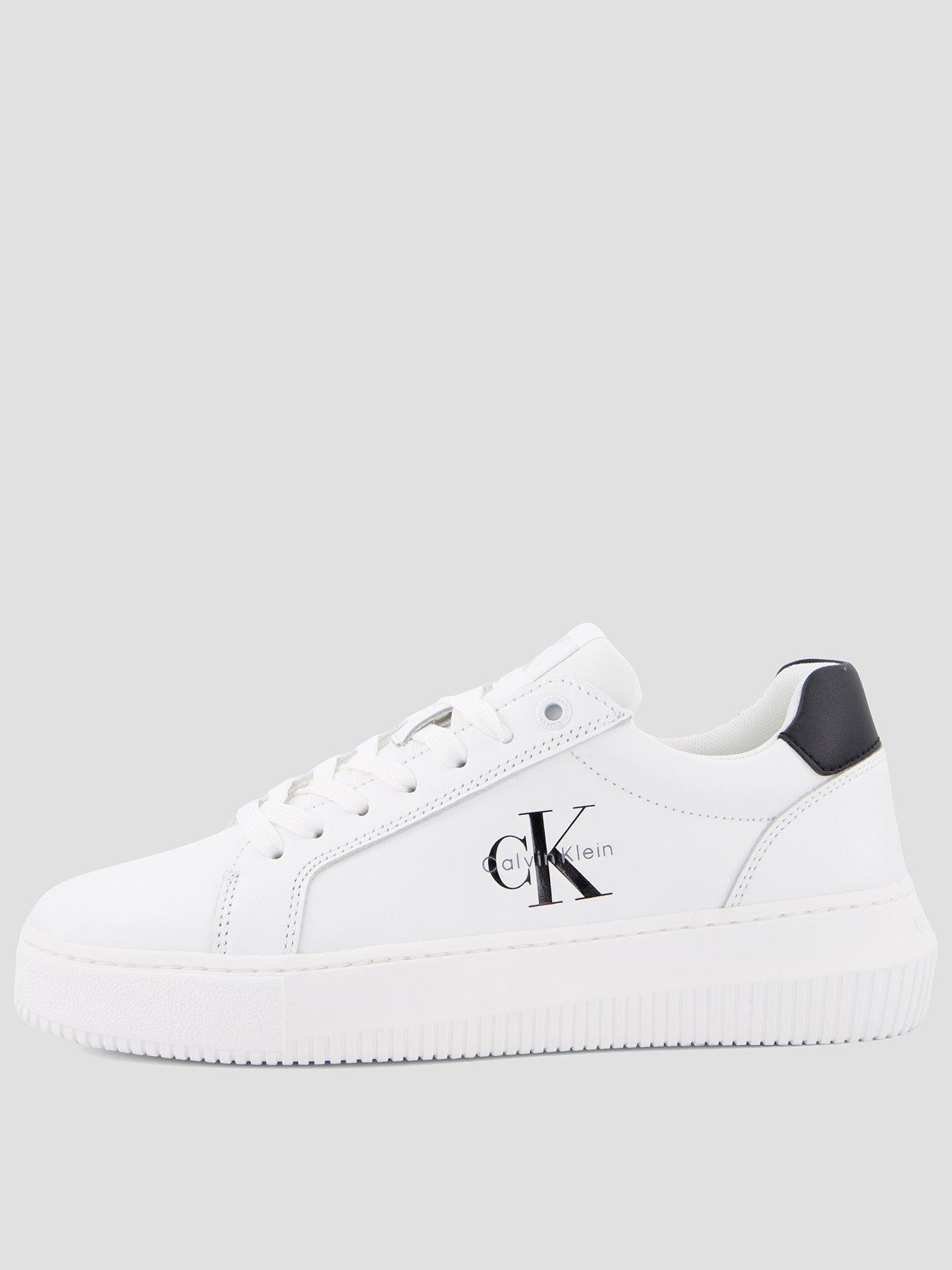 Image 1 of 7 of Calvin Klein Jeans Jeans Leather Trainers - White