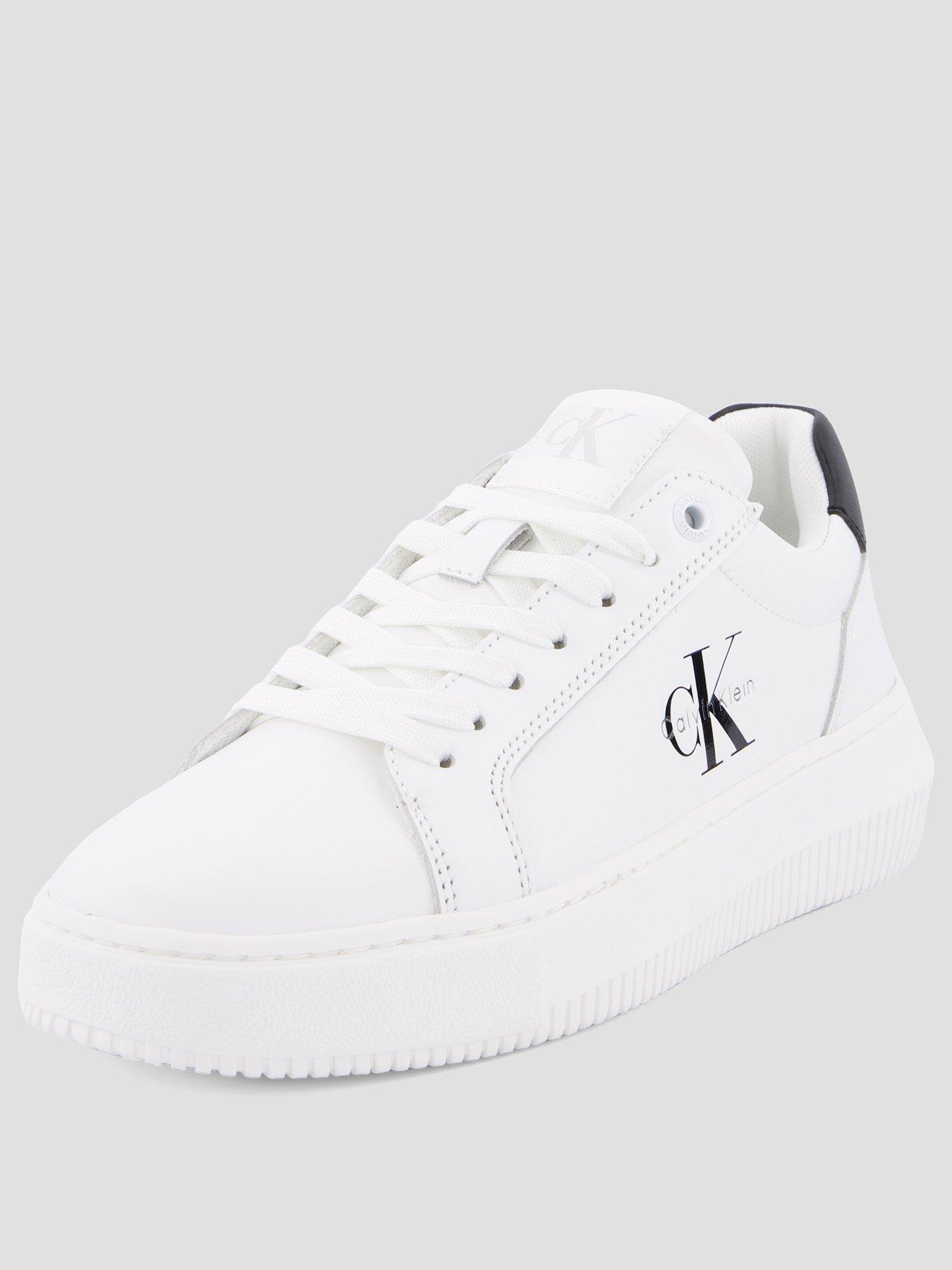 Image 2 of 7 of Calvin Klein Jeans Jeans Leather Trainers - White