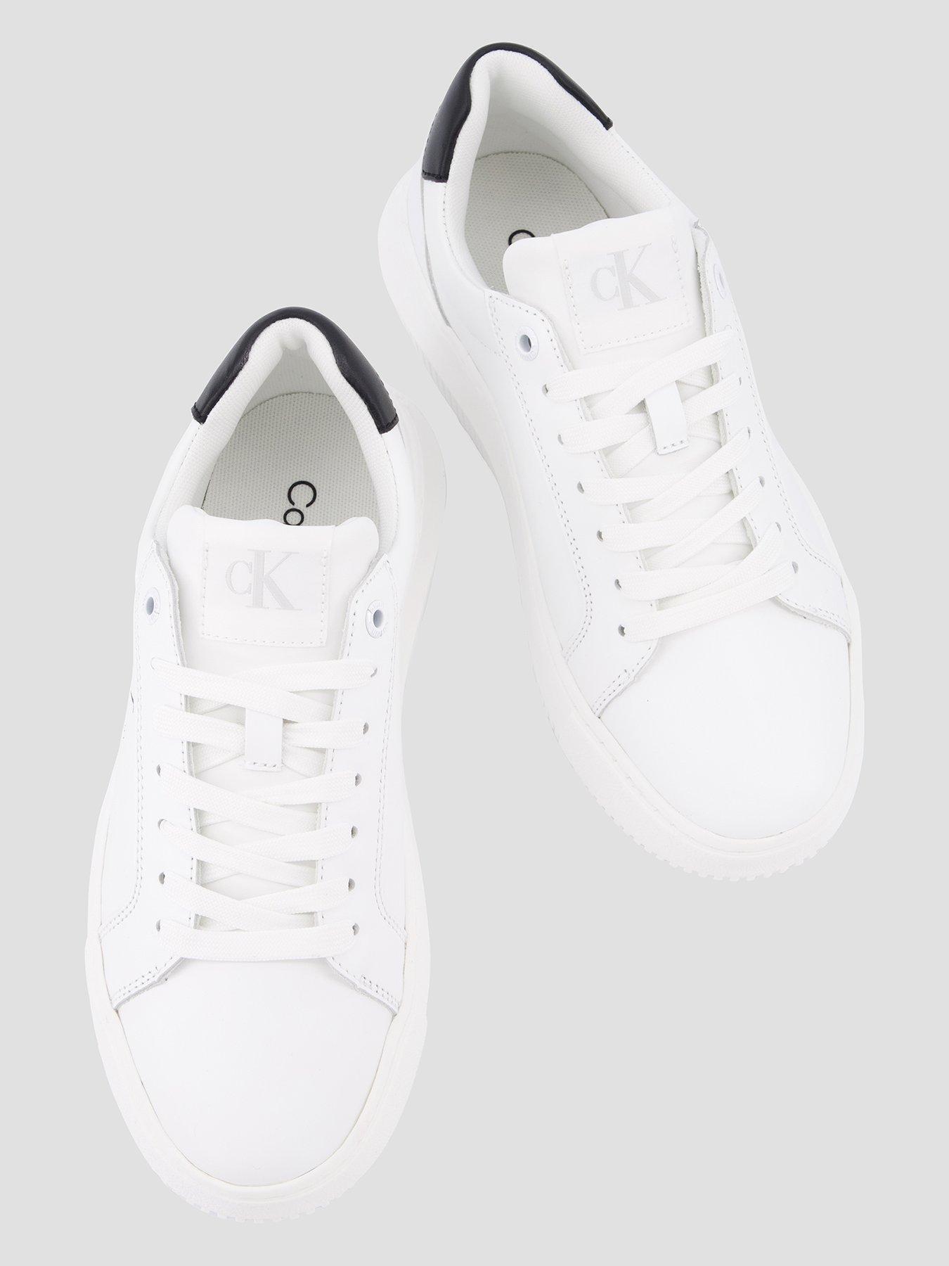 Image 3 of 7 of Calvin Klein Jeans Jeans Leather Trainers - White