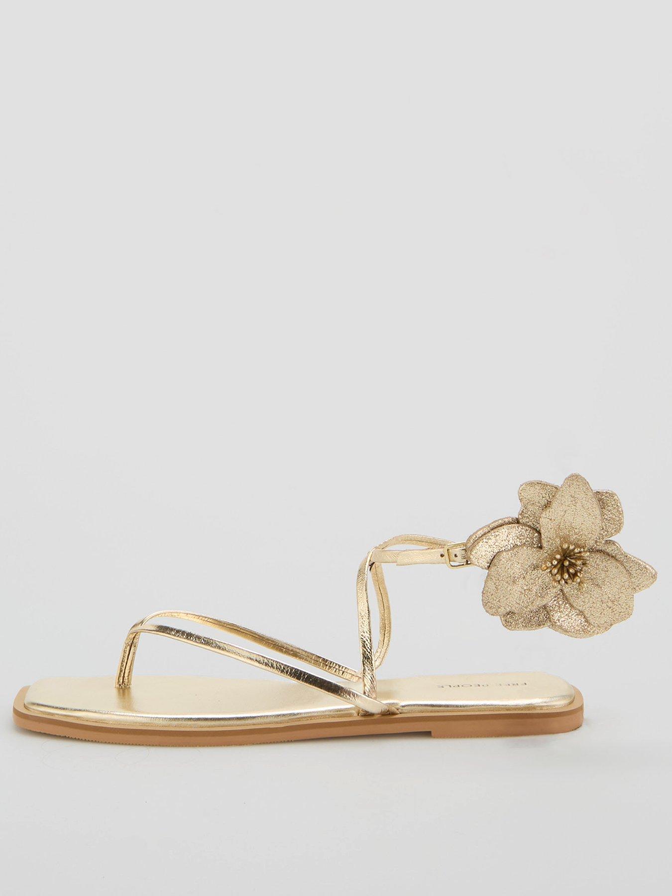 Image 1 of 6 of FREE PEOPLE Magnolia Sandals - Gold