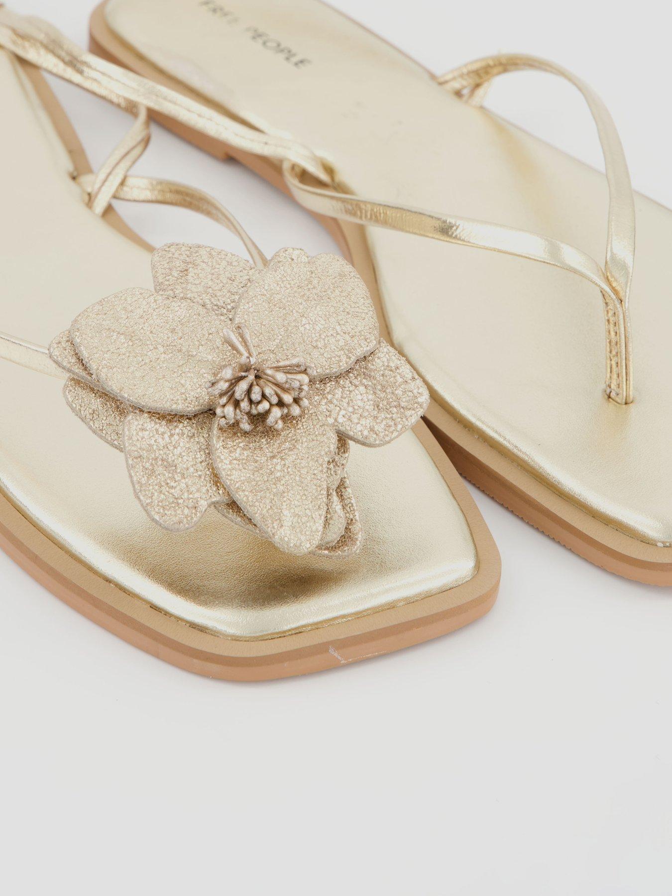 Image 6 of 6 of FREE PEOPLE Magnolia Sandals - Gold